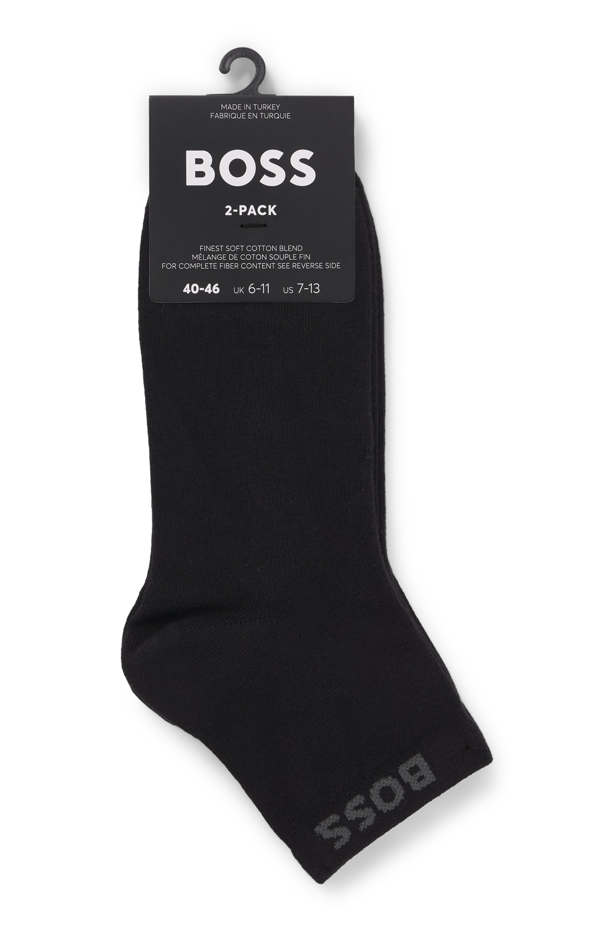 BOSS Sneakersocken, (Set, 2 Paar), mit eingenähtem Markenschriftzug