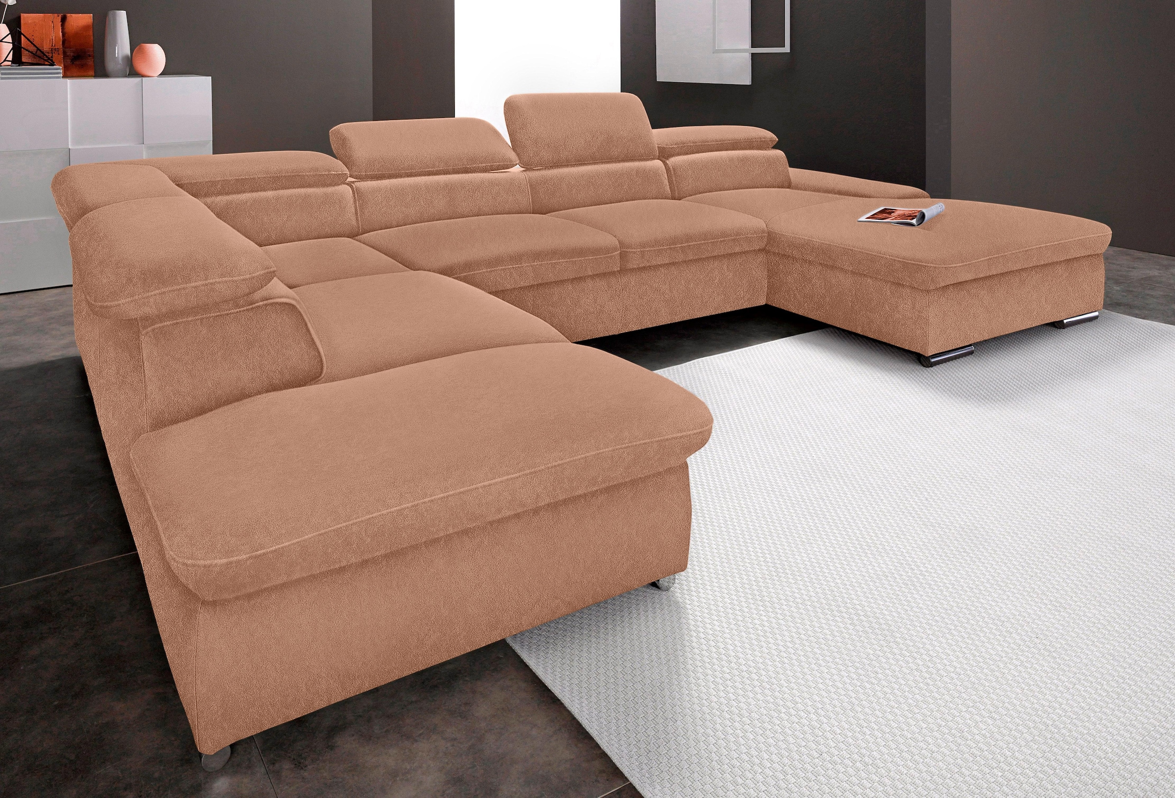sit&more Wohnlandschaft "Alcudia U-Form" wahlweise mit Schlaffunktion