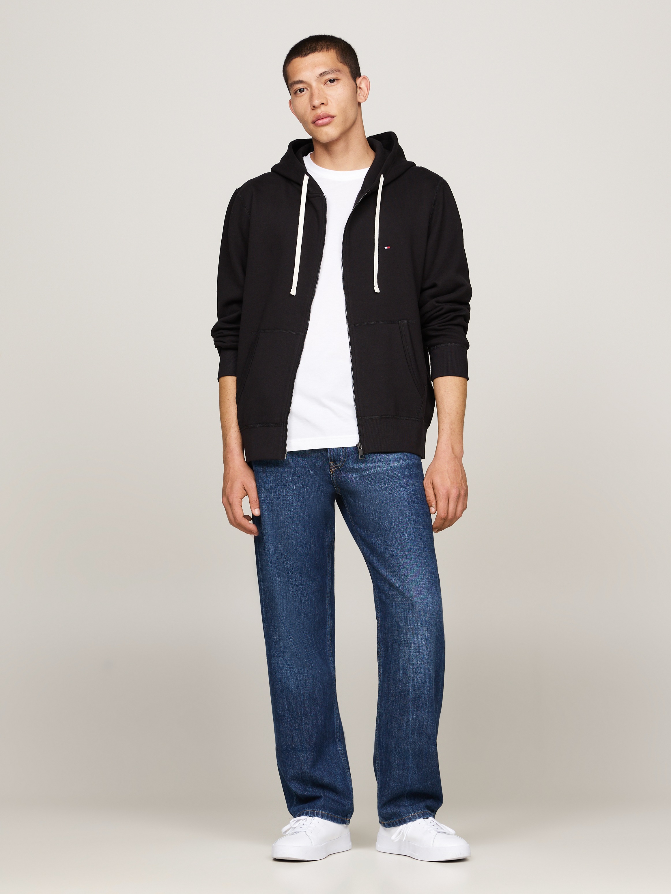 Thumbnail - Tommy Hilfiger Kapuzensweatjacke "ESSENTIAL FLEECE ZIP THROUGH", kleine Logostickerei