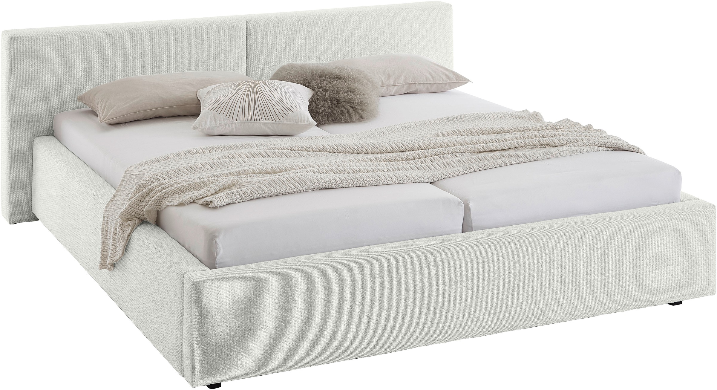meise.möbel Polsterbett »Cube wahlweise mit Matratze und Bettkasten«, extra flaches Kopfteil, erhältlich in den Breiten 140cm, 160cm & 180cm