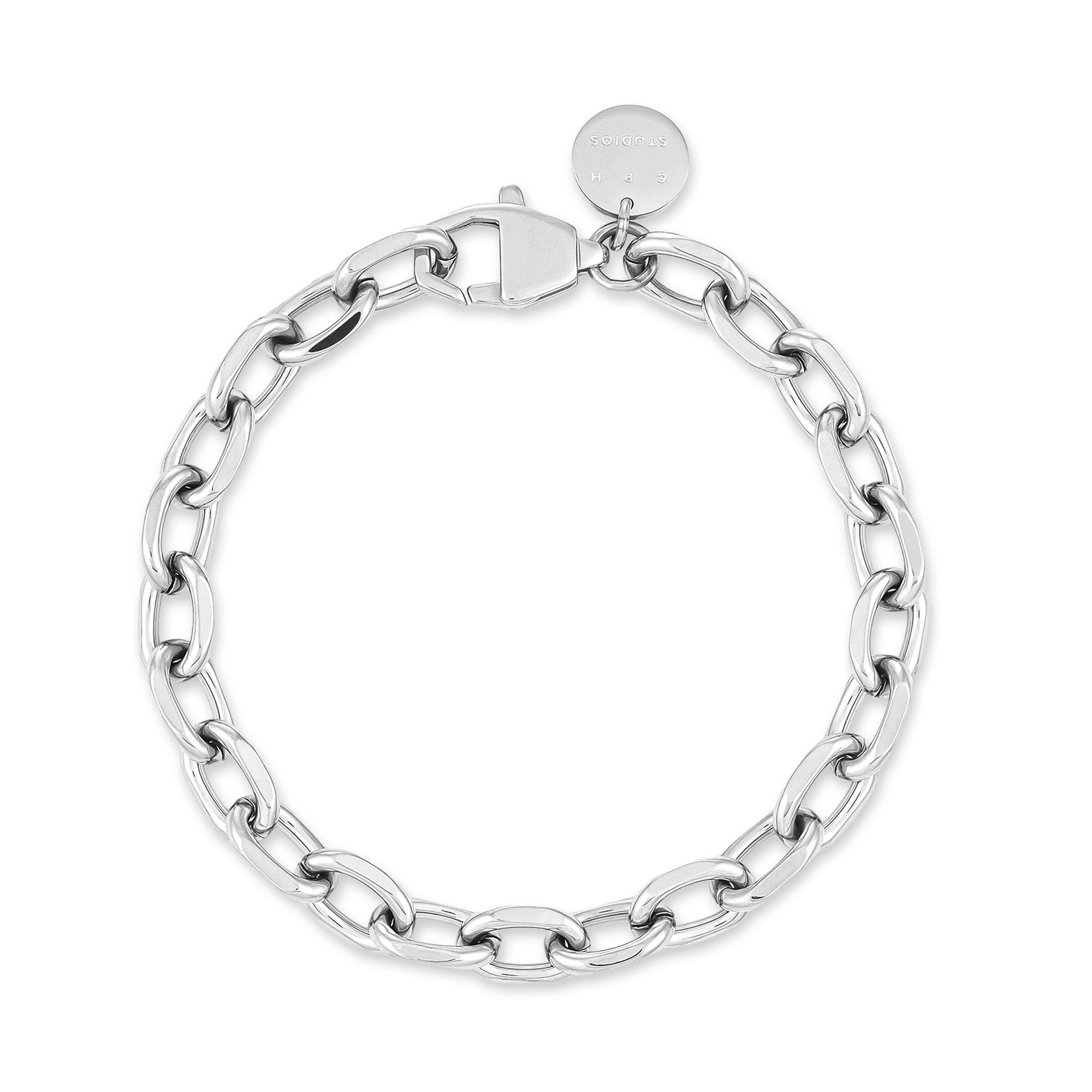 Damen Edelstahlarmband "Schmuck Geschenk Edelstahl Armkette Basic Chunky", 22cm, Edelstahledelstahlfarben, COPENHAGEN STUDIOS, Edelstahl, Armbänder
