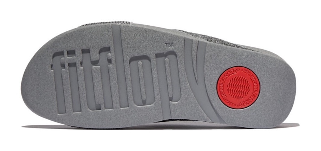 Fitflop Pantolette »LULU CRINKLED SHIMMER«, Slides, Badeschuh, Abendmode mit Glitter