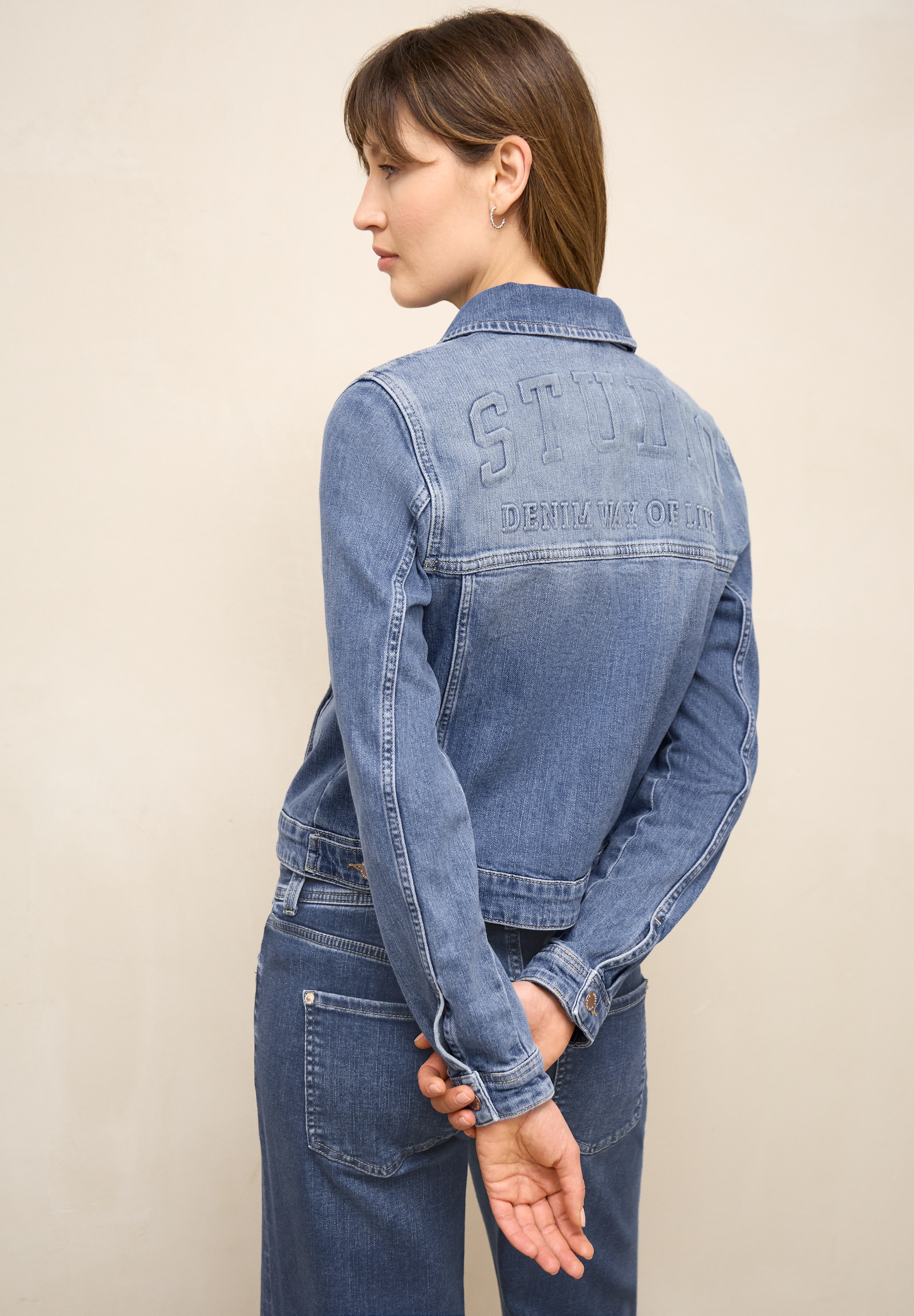 STREET ONE STUDIO Jeansjacke ohne Kapuze im Denim-Style