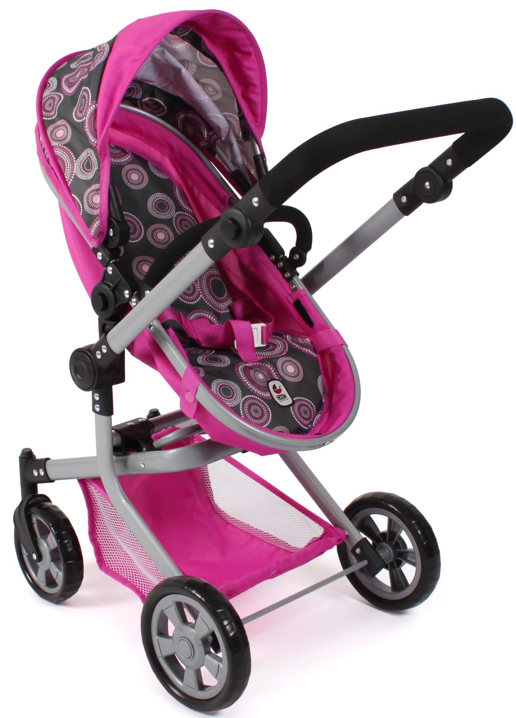 CHIC2000 Kombi-Puppenwagen »Mika, Hot Pink«, mit schwenkbaren Vorderrädern