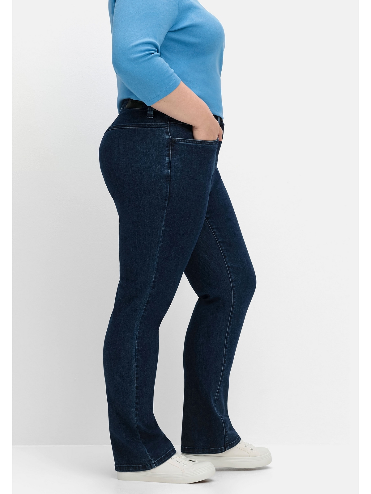 Sheego Gerade Jeans »Große Größen«, mit REPREVE® recycled Polyesterfasern