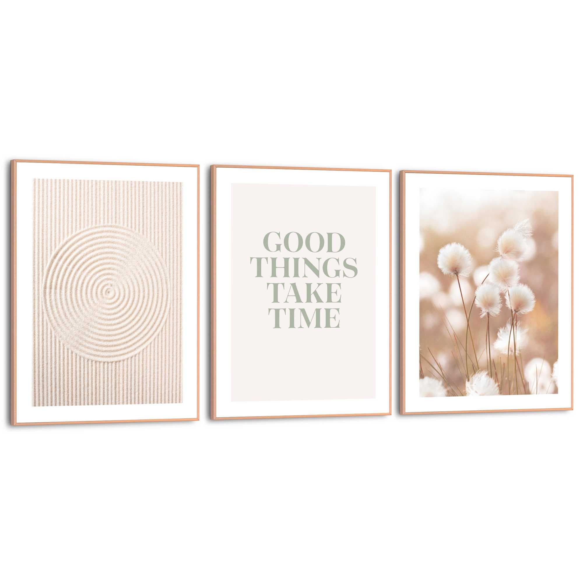 Reinders Poster "Nature" Schlafzimmer - Beige - MDF - Blumen und Pflanzen - 30x40 cm