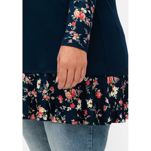 sheego by Joe Browns Langarmshirt »Große Größen«, mit floralem Druck, in  Double-Layer-Optik online kaufen | BAUR
