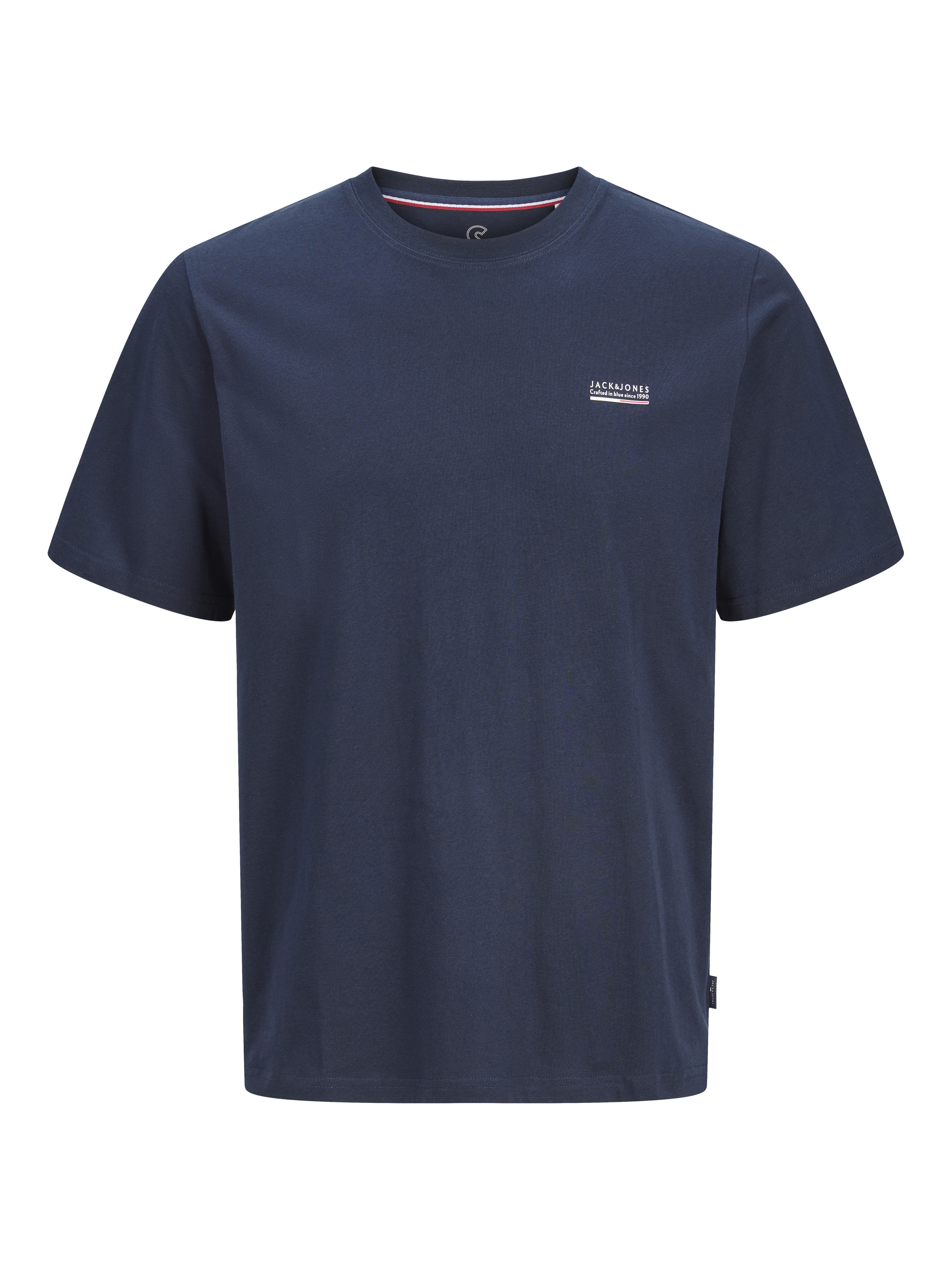 Jack & Jones Rundhalsshirt "JJKYLE TEE SS CREW NECK" aus Baumwolle und Jersey, mit geradem Abschluss, ohne Verschluss