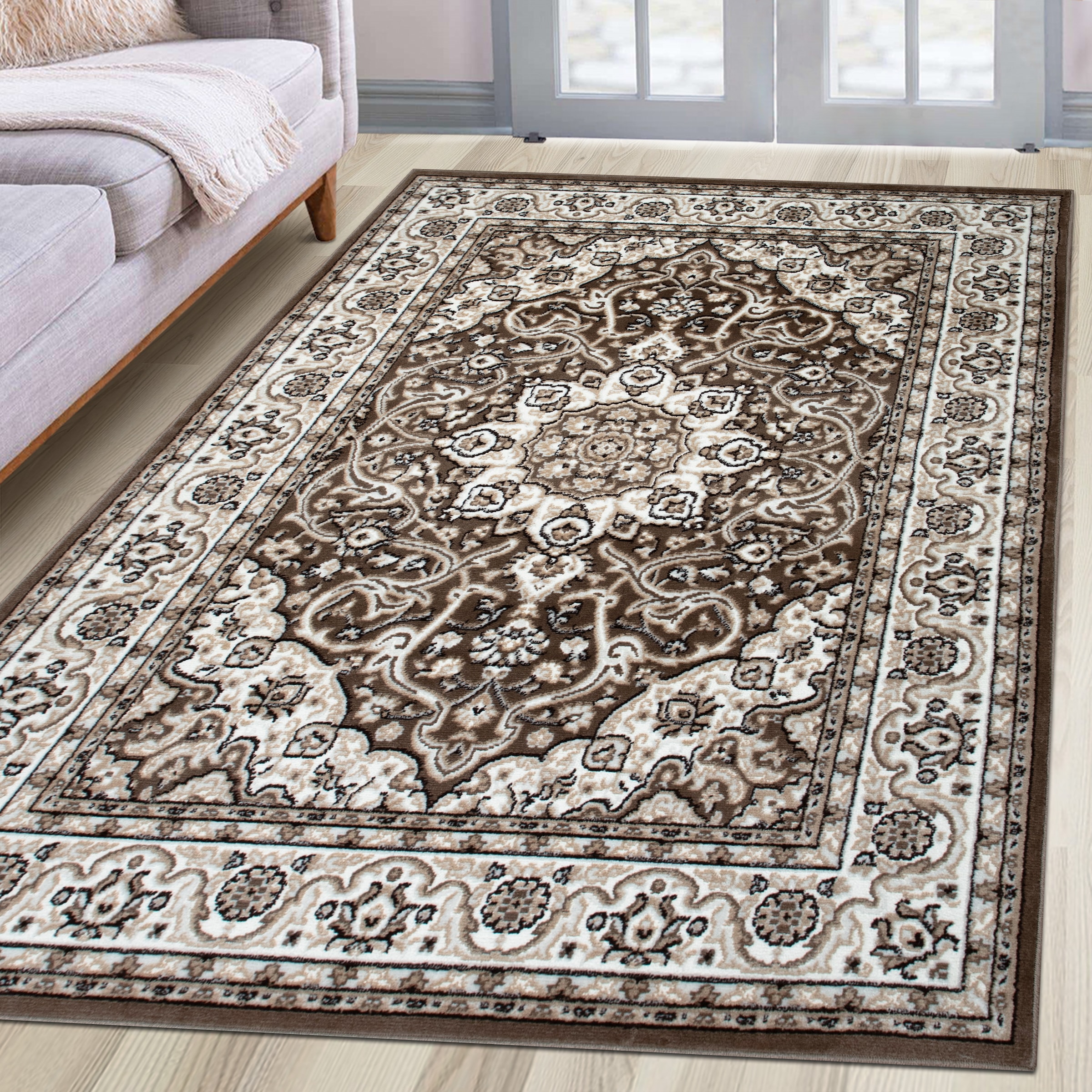 Teppich OTTO HOME "Miane, Orient-Design, kurzflor" Gr. 4, beige, B:160cm H:8mm L:230cm, Kunstfaser, Teppiche, Teppich, weiche Haptik, Wohnzimmer, Esszimmer, Schlafzimmer