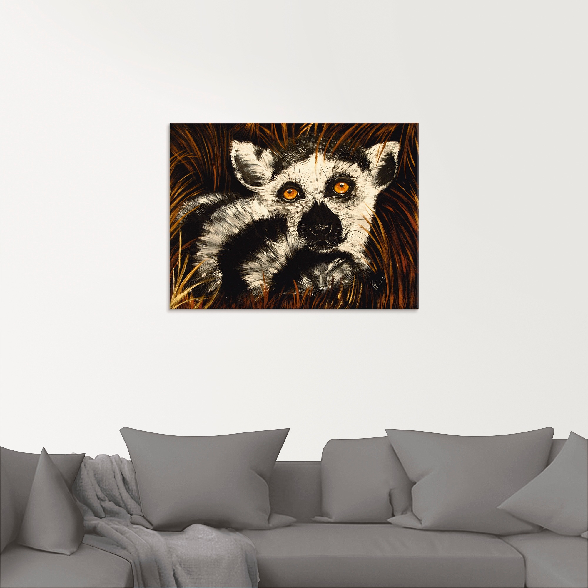 Artland Glasbild »Lemur II«, Wildtiere, (1 St.), in verschiedenen Größen