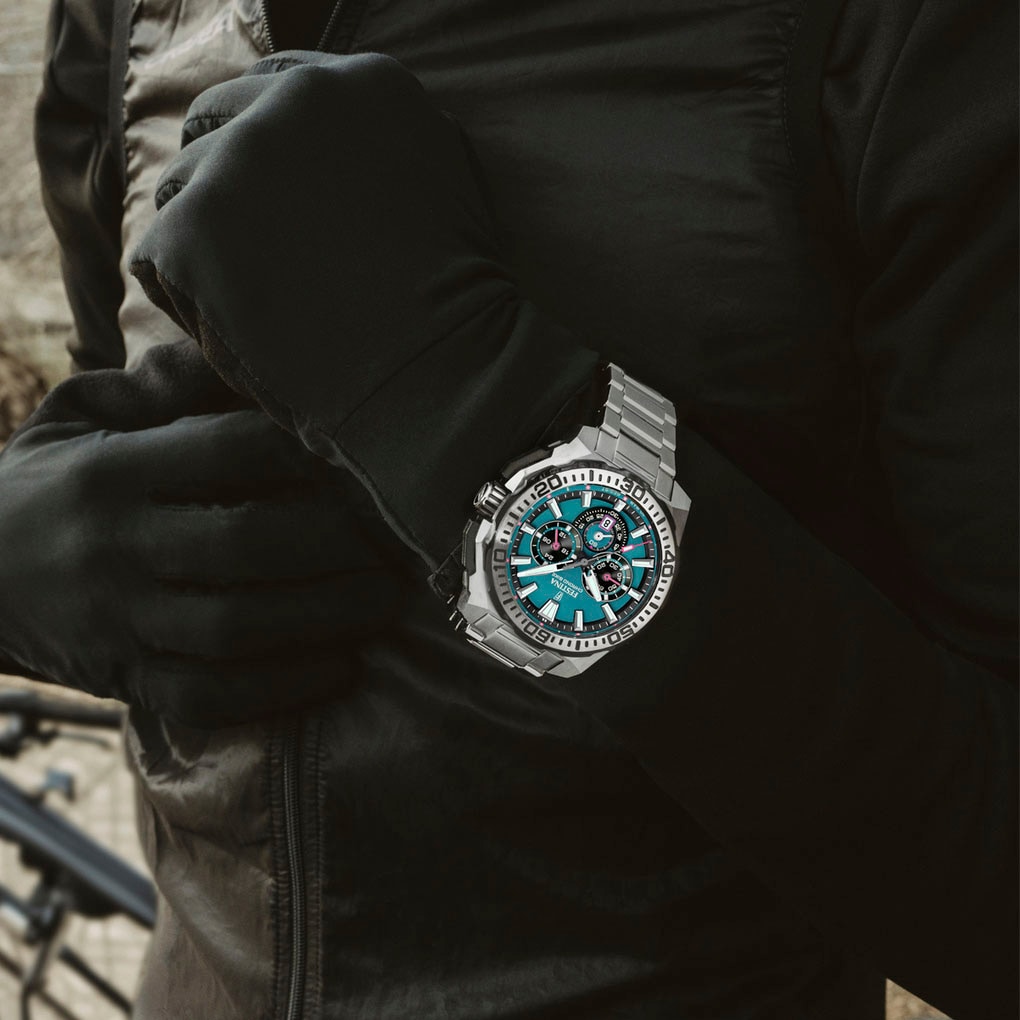 Festina Chronograph »Chrono Bike 2025«, Quarzuhr, Armbanduhr, Herrenuhr, Edelstahlarmband, analog, Tag