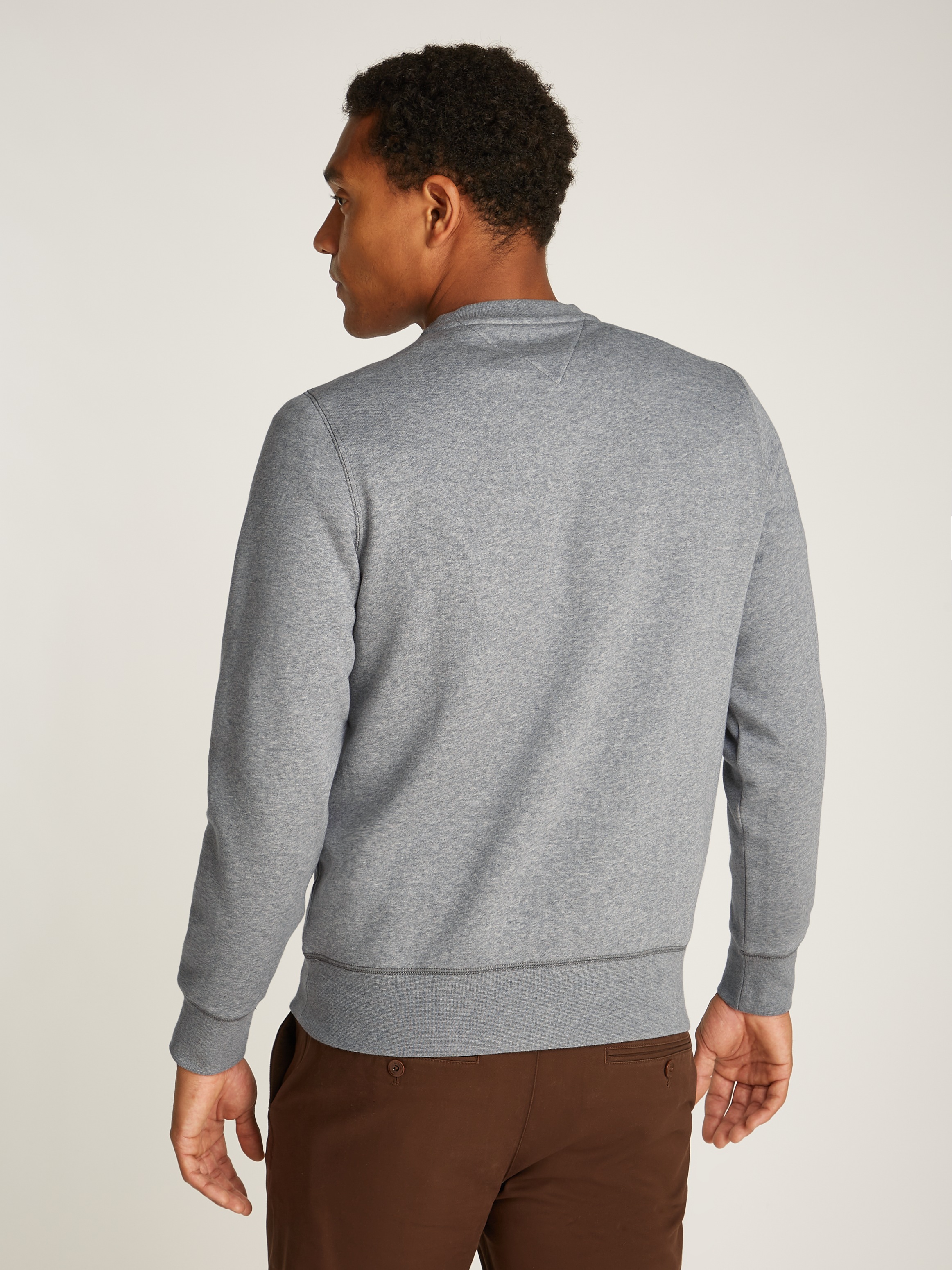 Thumbnail - Tommy Hilfiger "TOMMY LOGO", unifarben, casual, regular fit, Baumwollmix, Rundhals