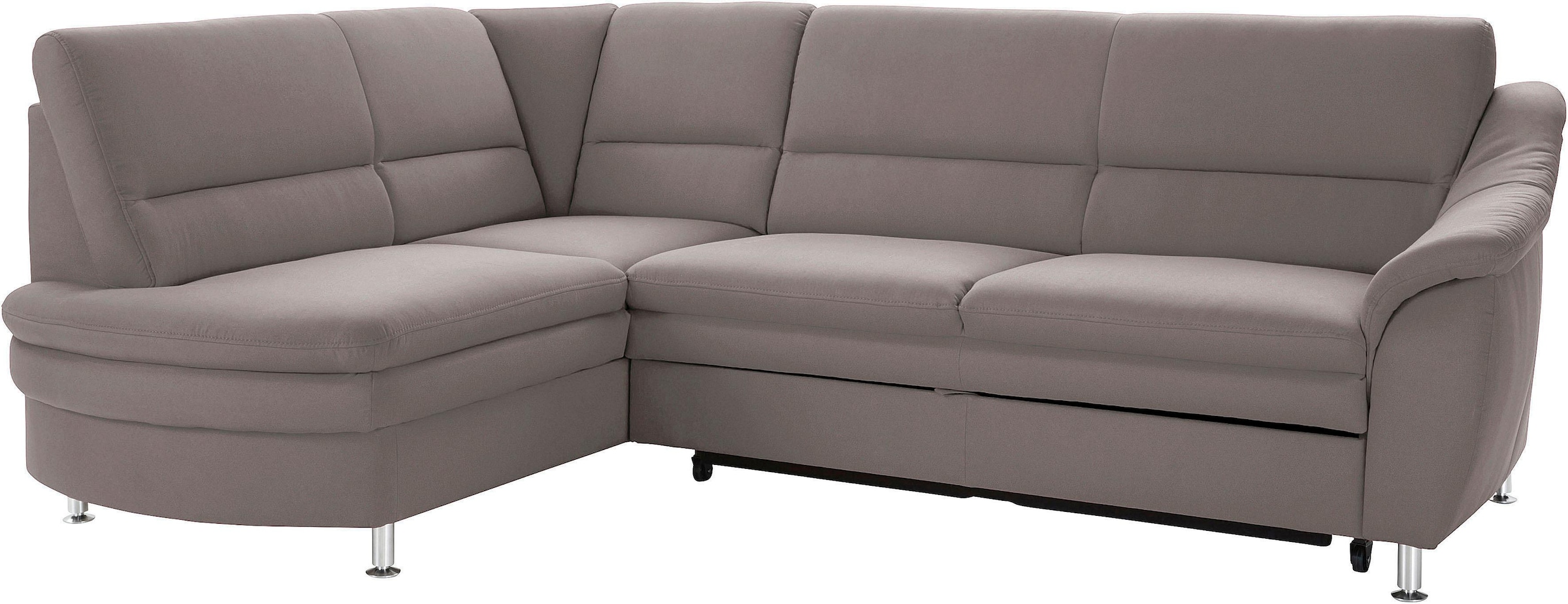 sit&more Ecksofa »Cardoso L-Form«, mit Federkern, wahlweise mit Bettfunktion und Schubkasten