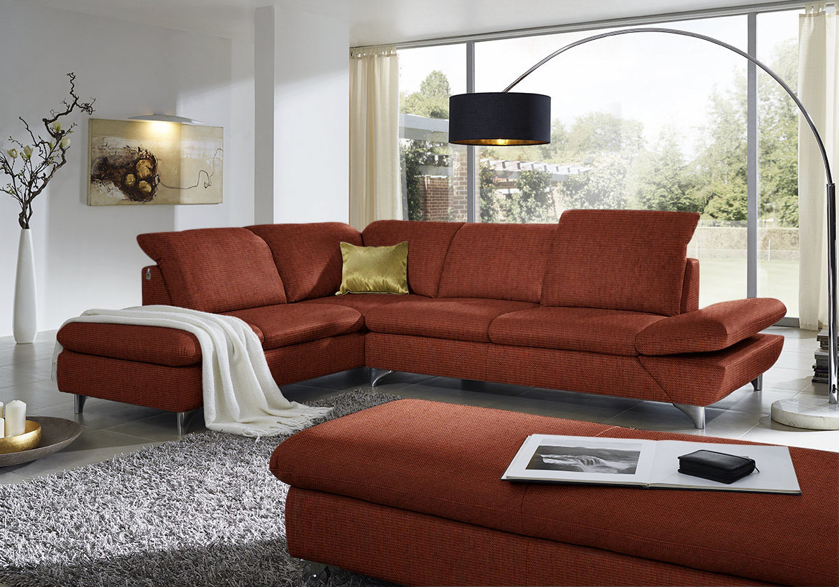 W.SCHILLIG Ecksofa "Taoo, elegant und zeitlos, bequem, L-Form, Breite 296cm" mit Sitziefenverstellung & Kopfteilverstellung