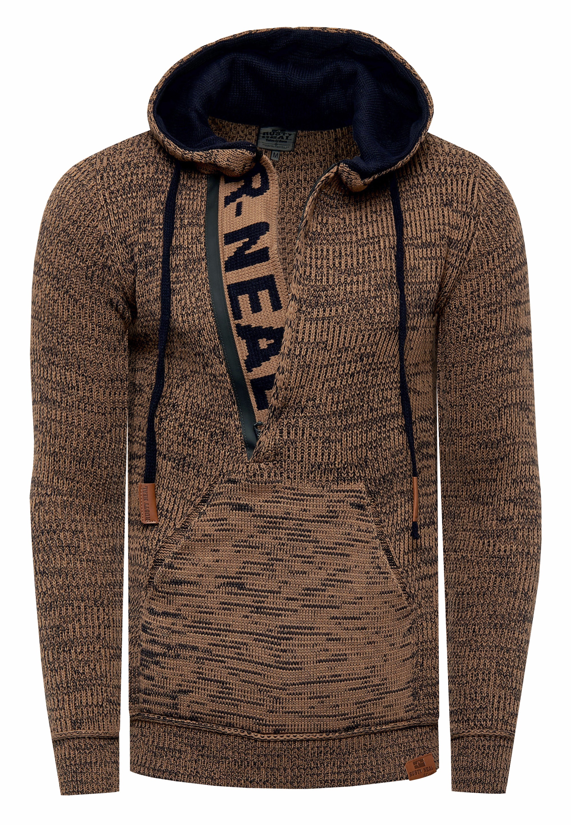 Rusty Neal Kapuzensweatshirt, mit stylischem Ausschnitt