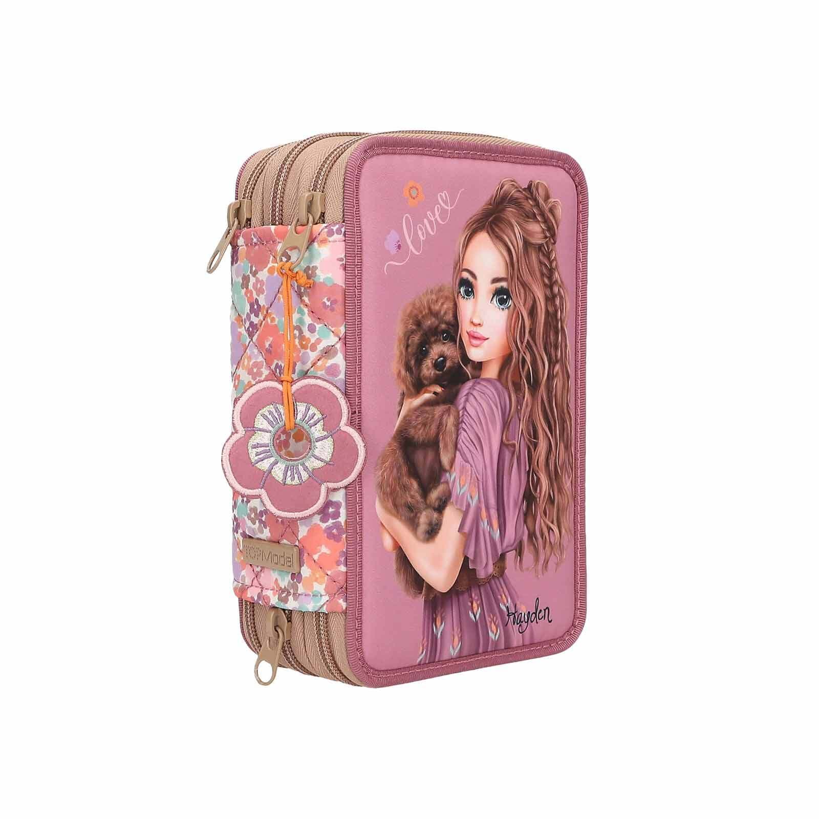 Depesche Buntstift »3-Fach Federtasche TOPModel 7,5 x 13 x 20 cm bunt«