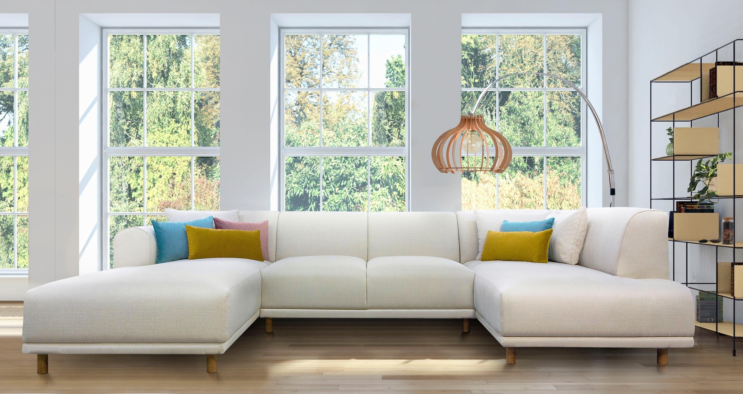 OTTO home Wohnlandschaft "Maroon U-Form" in skandinavischem Design, mit los günstig online kaufen