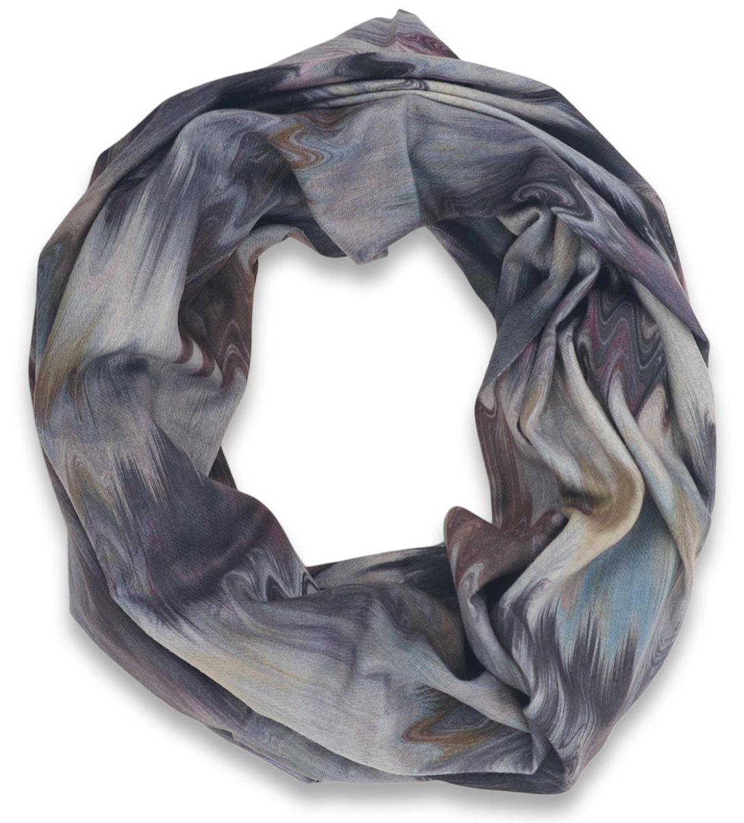 styleBREAKER Loop "Loop Schal mit Aquarell Wellenmuster" 1 Stk.