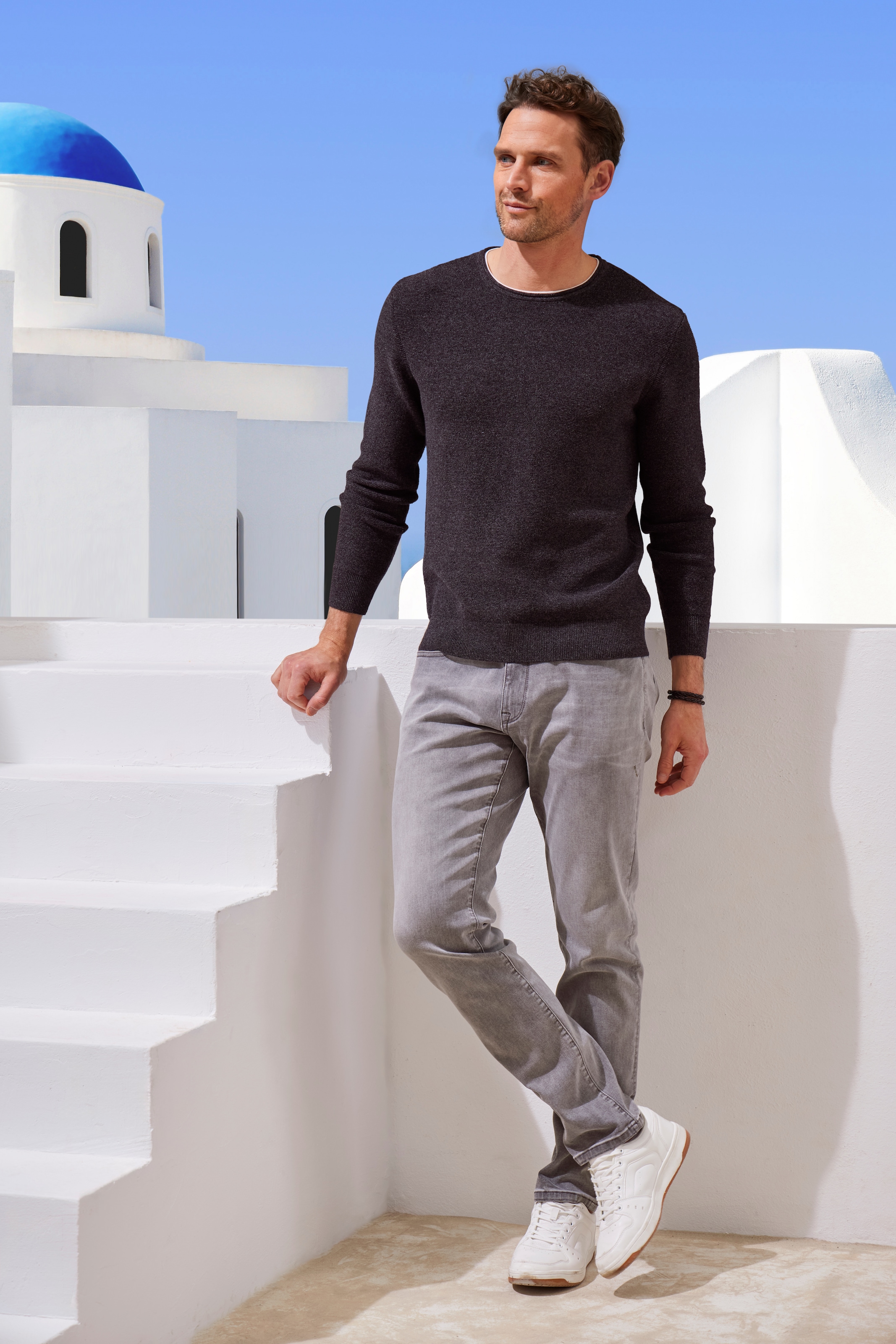 John Devin 5-Pocket-Jeans »Straight-fit Jeans«, aus elastischer Denim-Qualität