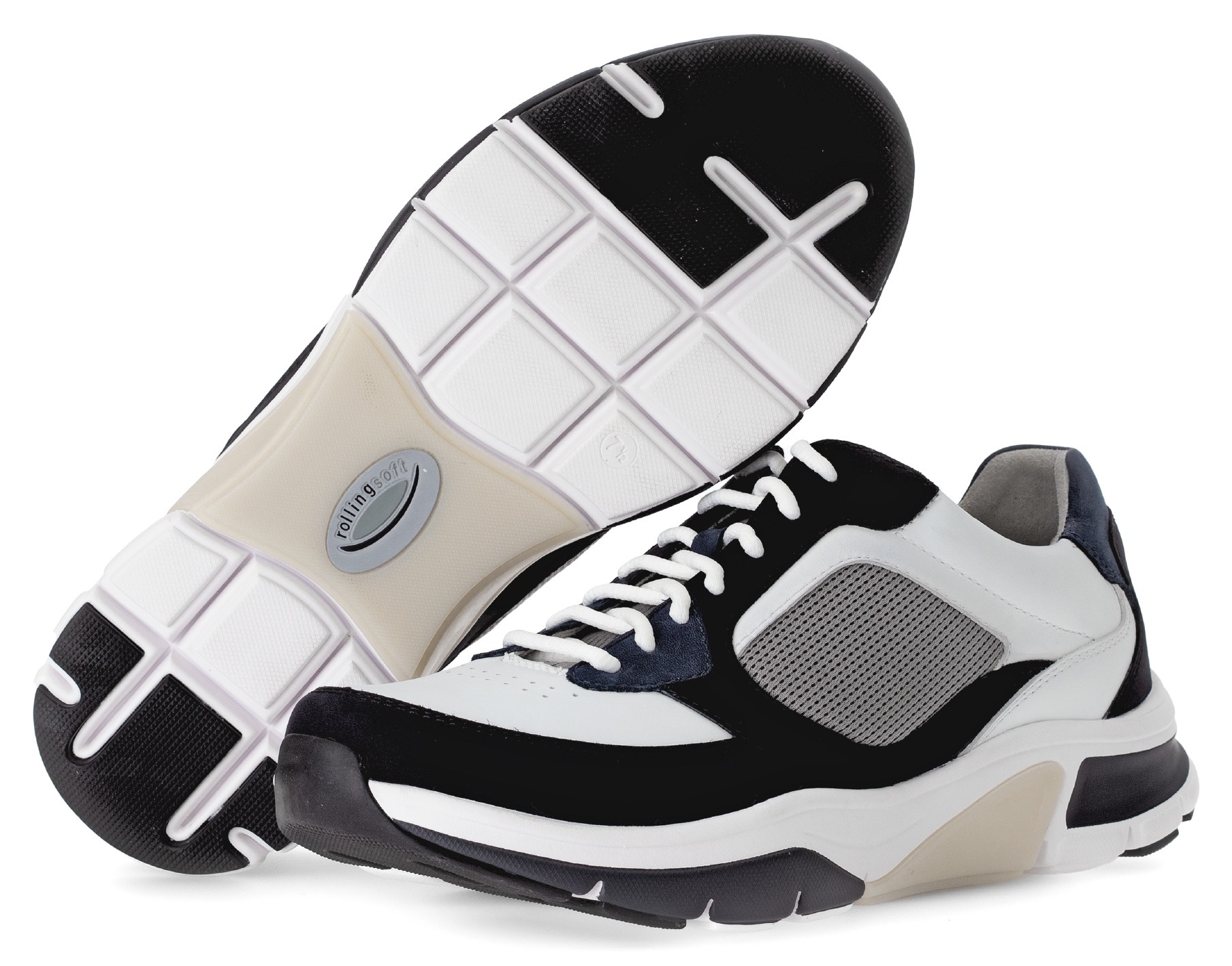 Gabor Rollingsoft Keilsneaker, Freizeitschuh, Halbschuh, Schnürschuh mit Logo an der Ferse, G-Weite