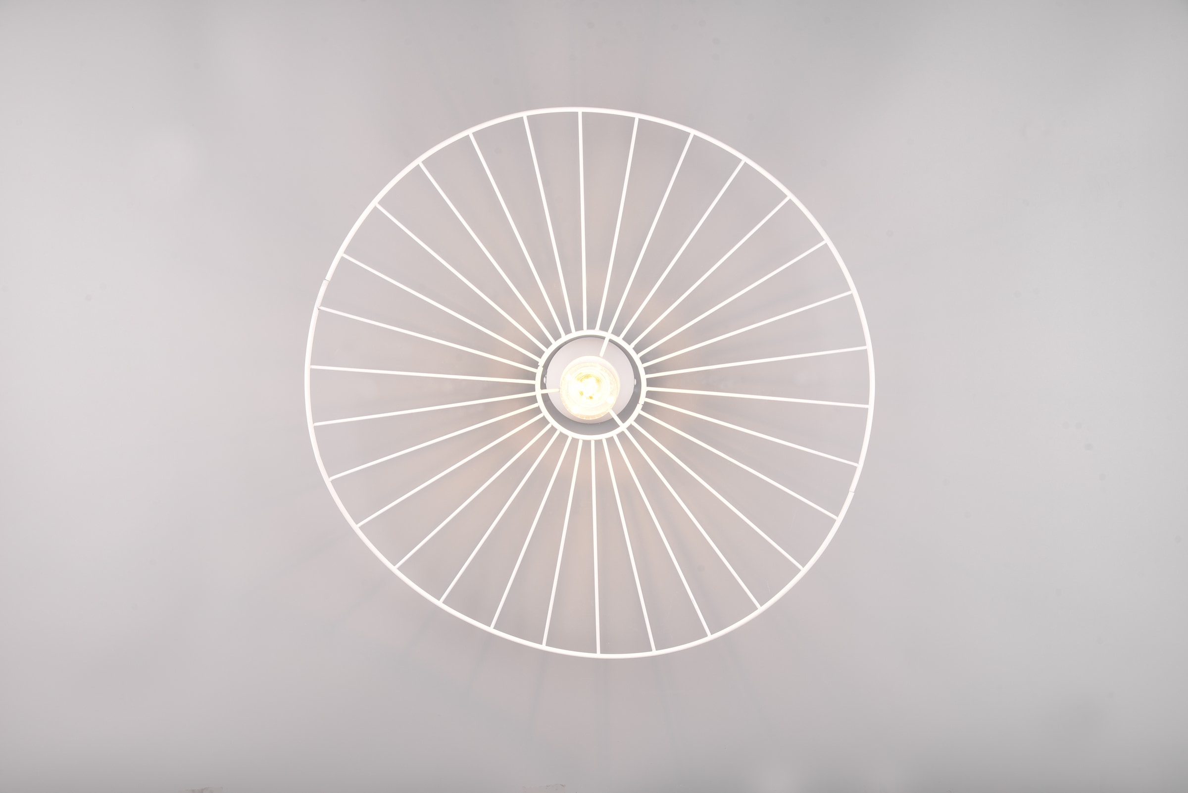 REALITY Leuchten Deckenleuchte »CHAPEAU, Deckenlampe exkl 1xE27 max 40W Ø60cm Schlafzimmer Deckenlampe«, 1 flammig, Leuchtmittel E27 | Leuchtmittel wechselbar, Lampenschirm aus filigranen Metallstreben sorgt für Schatten Effekte