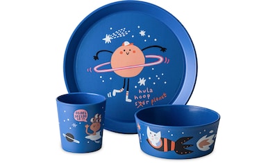 Kindergeschirr-Set »Kleiner Teller + Schale + Becher CONNECT SPACE«, (Set, 3 tlg.)