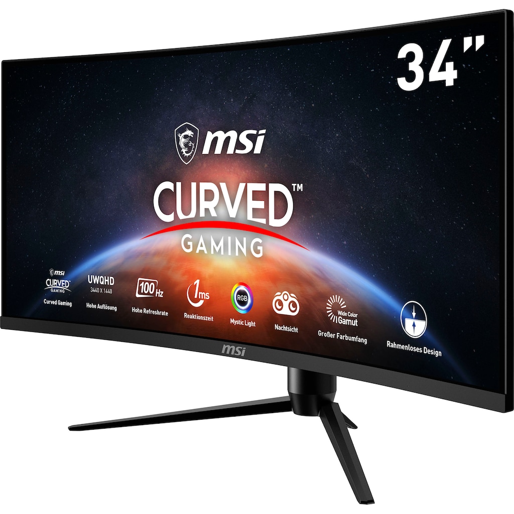 MSI Curved-Gaming-Monitor »Optix MAG342CQRV«, 86 cm/34 Zoll, 3440 x 1440 px, UWQHD, 1 ms Reaktionszeit, 100 Hz