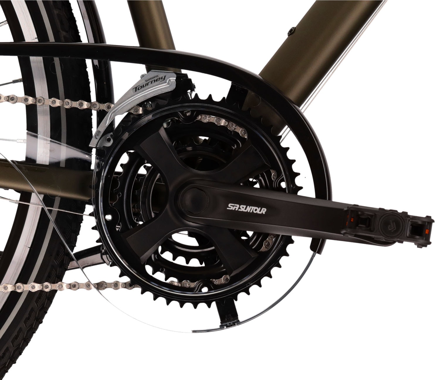 Kross Trekkingrad »KROSS Trekkingrad Trans 1.0 28" khaki«, 21 Gang, Shimano, ALTUS M310 Schaltwerk, Kettenschaltung