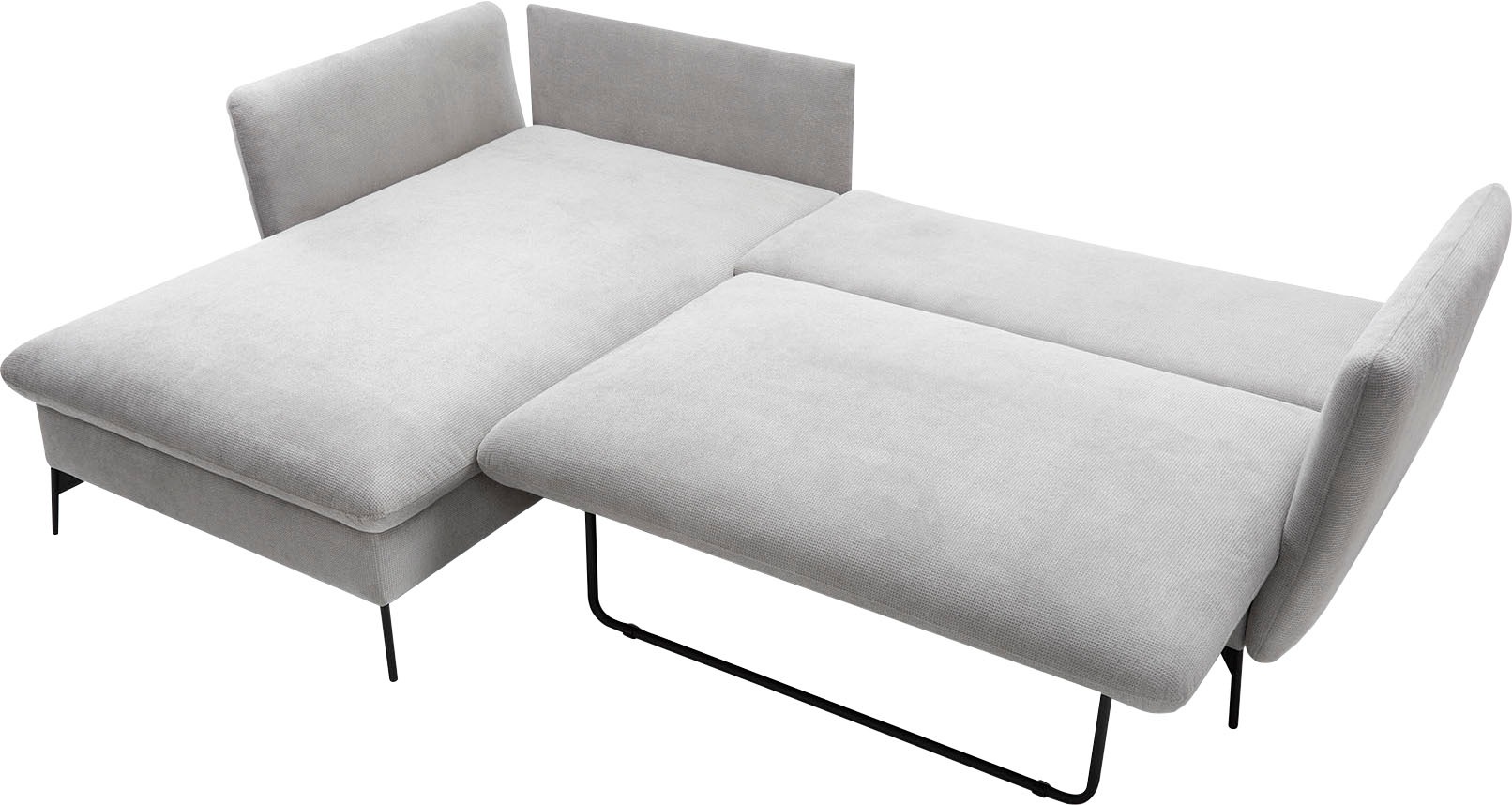 Thumbnail - OTTO home Ecksofa "LIVORNO,258 cm, L-Form," Schlaffunktion u. Bettkasten (139/224cm), Samt, Struktur, Webstoff