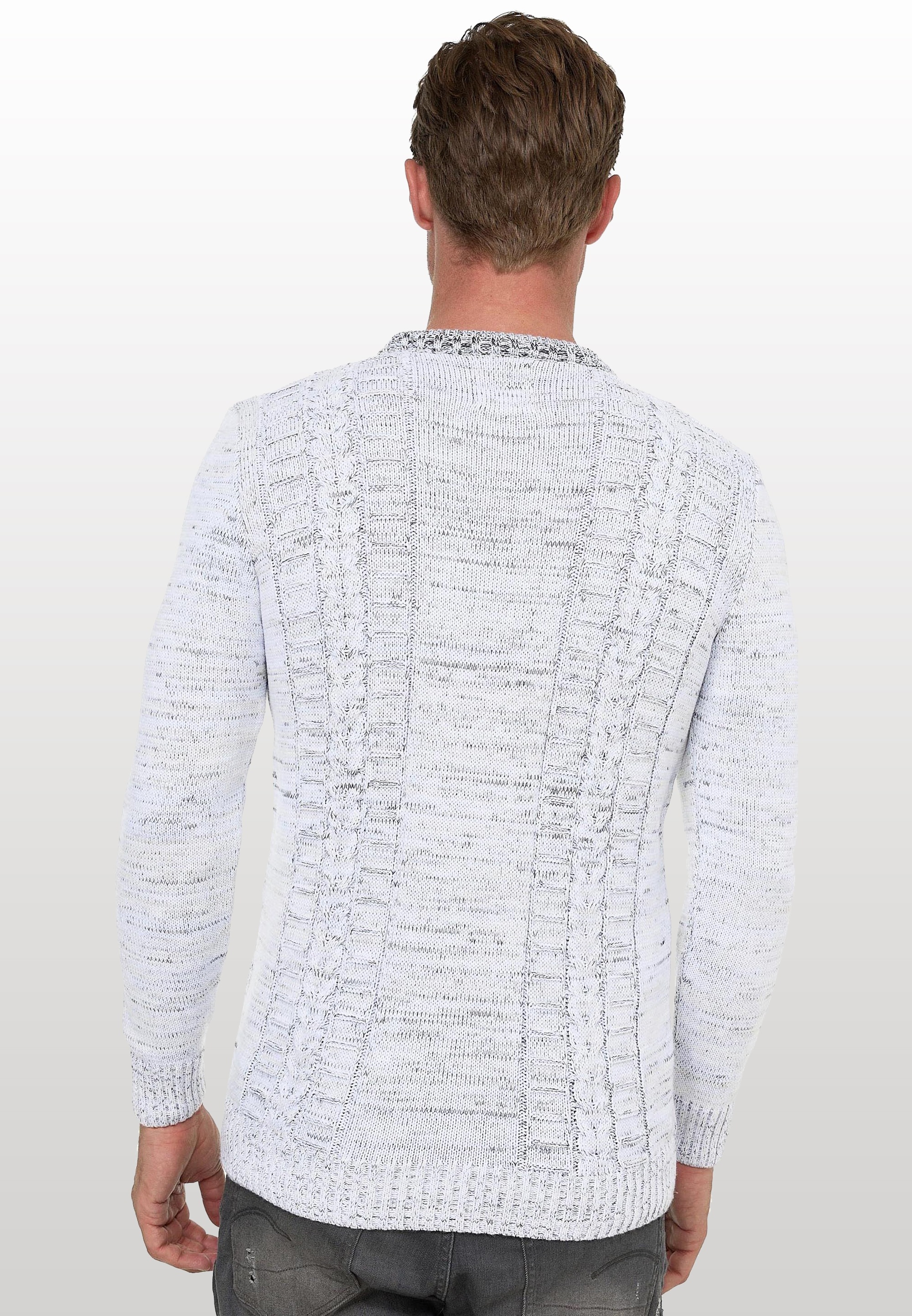 Rusty Neal Strickpullover, mit meliertem Design