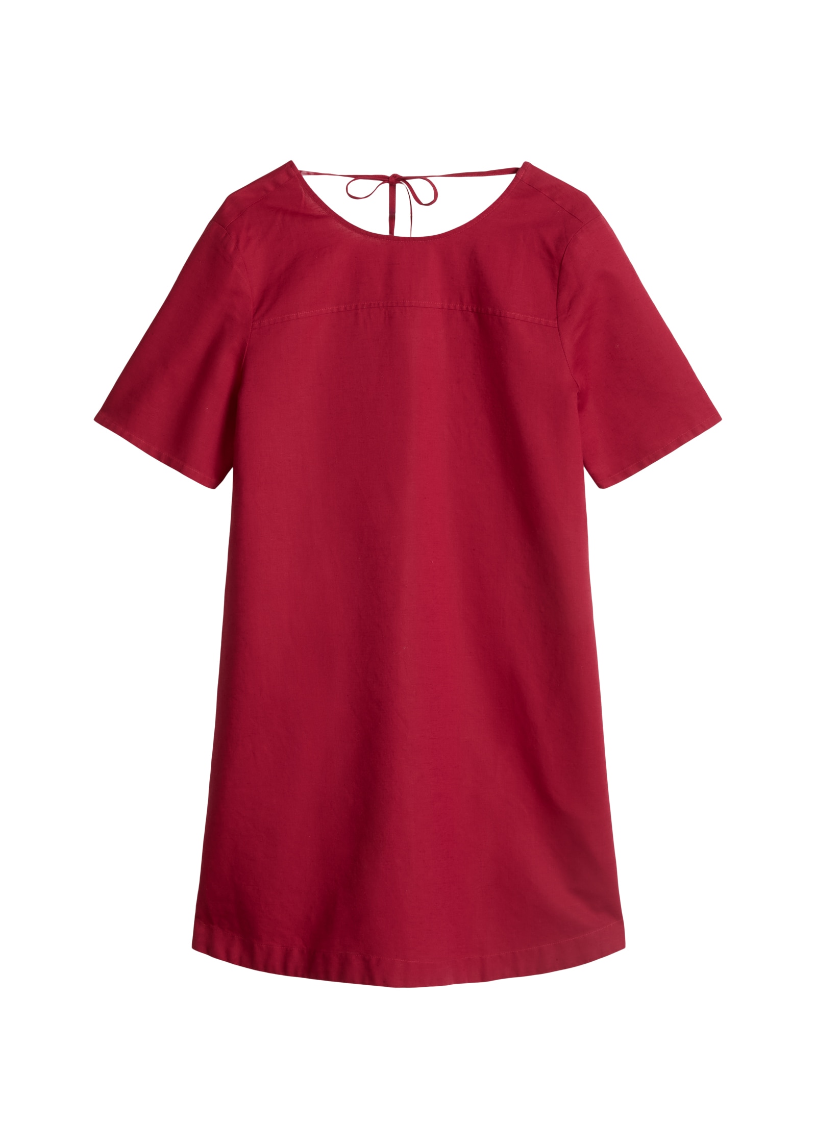 Marc O'Polo DENIM Midikleid Eingrifftaschen relaxed aus Leinen-Baumwolle-Mix