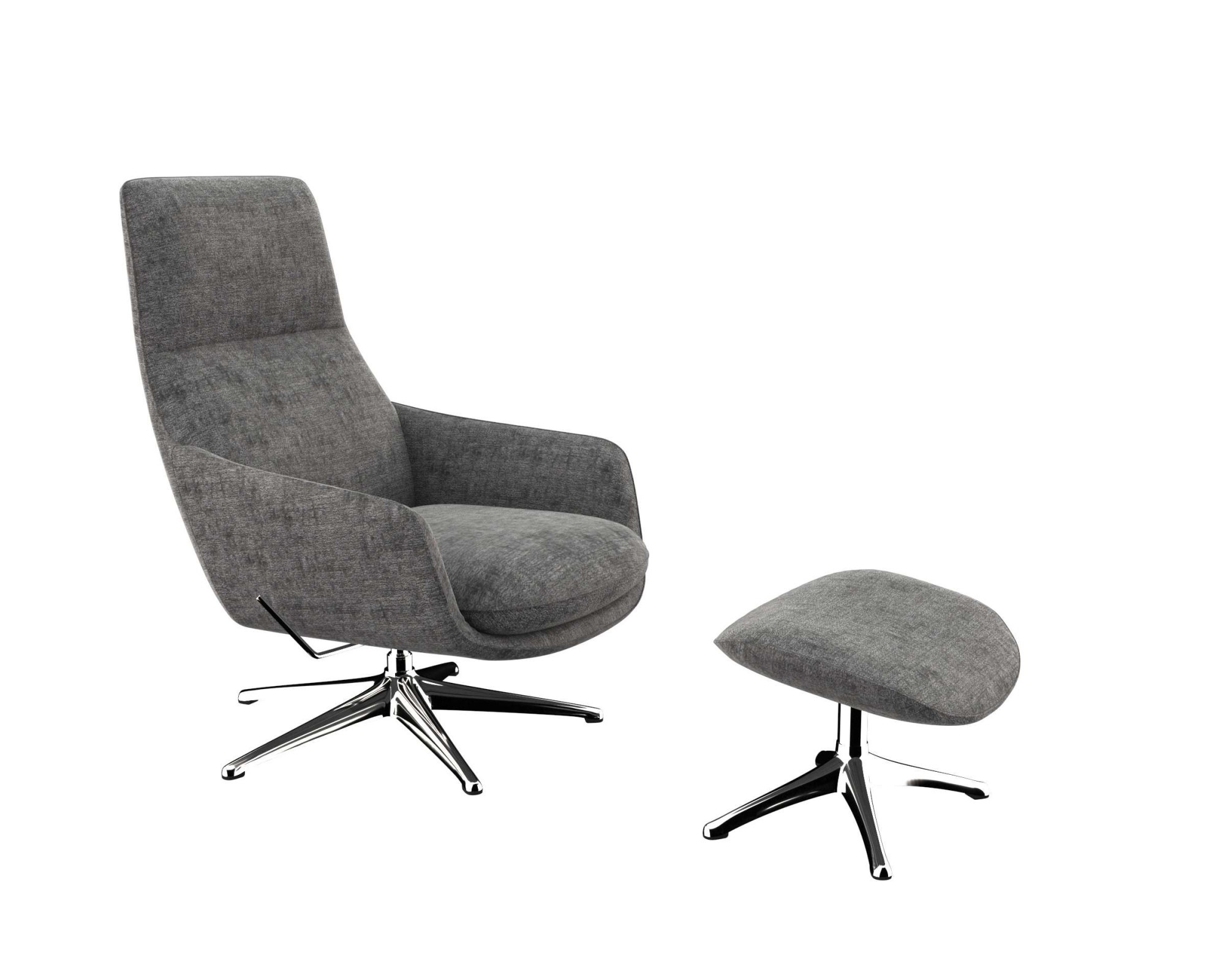 FLEXLUX Drehsessel »Marinella, Relaxsessel, TV-Loungesessel, Polstersessel,«, Liegefunktion, drehbar, Fuß Alu