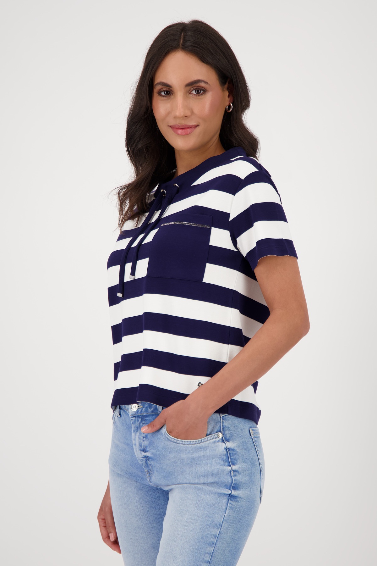 Monari Sweatshirt "SweatshirtK5Ringel", Mit Rundhalsausschnitt günstig online kaufen