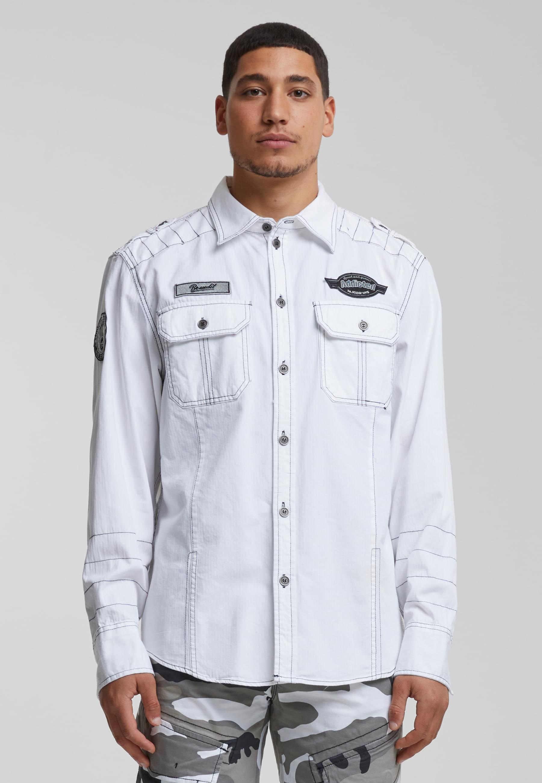Brandit Langarmhemd »Brandit Herren Luis Vintageshirt«, (1 tlg.)