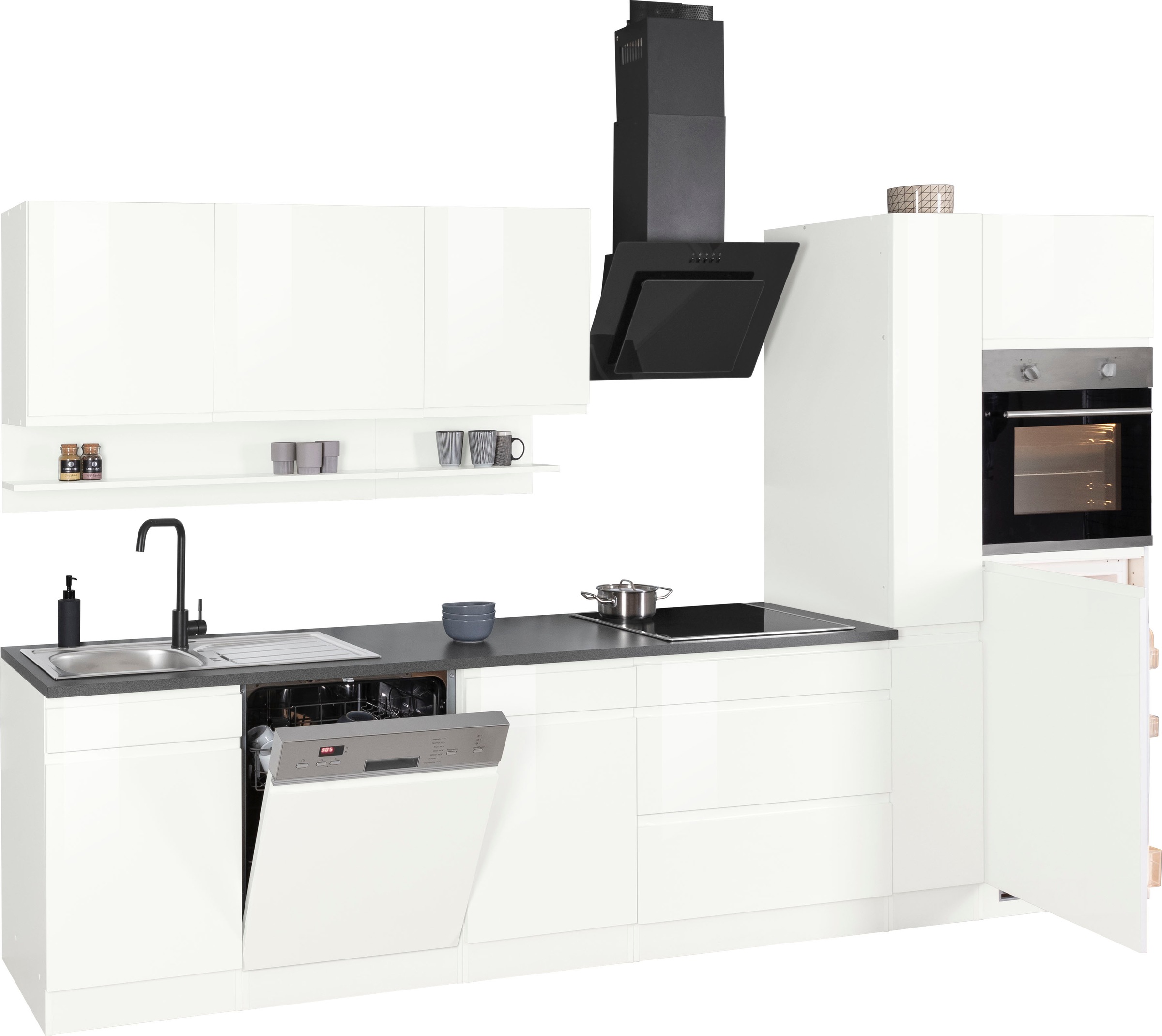 KOCHSTATION Küchenzeile »KS-Virginia« Breite 330 cm, wahlweise mit Induktion