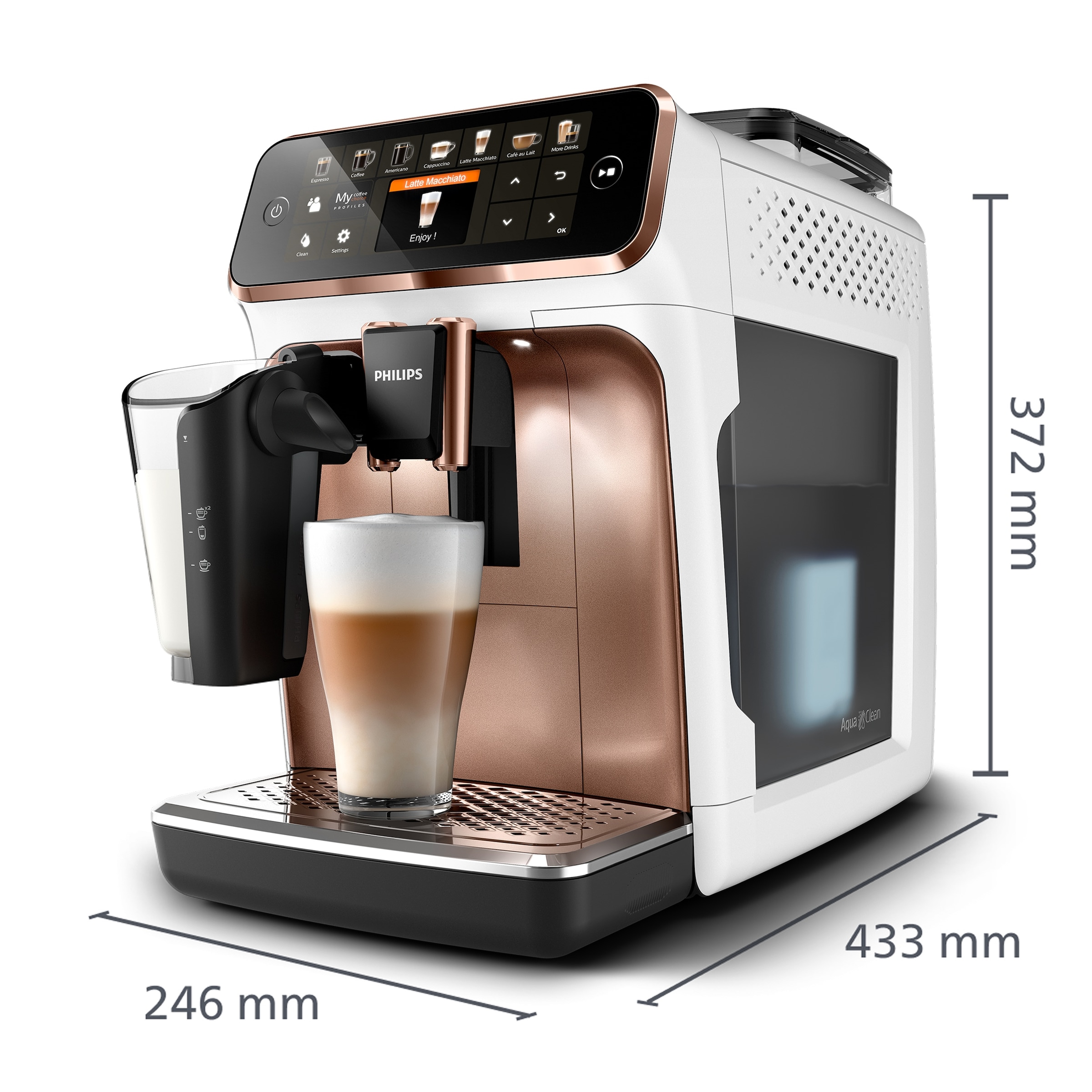 Philips Kaffeevollautomat »5400 Series EP5447/90 LatteGo« 12 Kaffeespezialitäten und 4 Benutzerprofilen