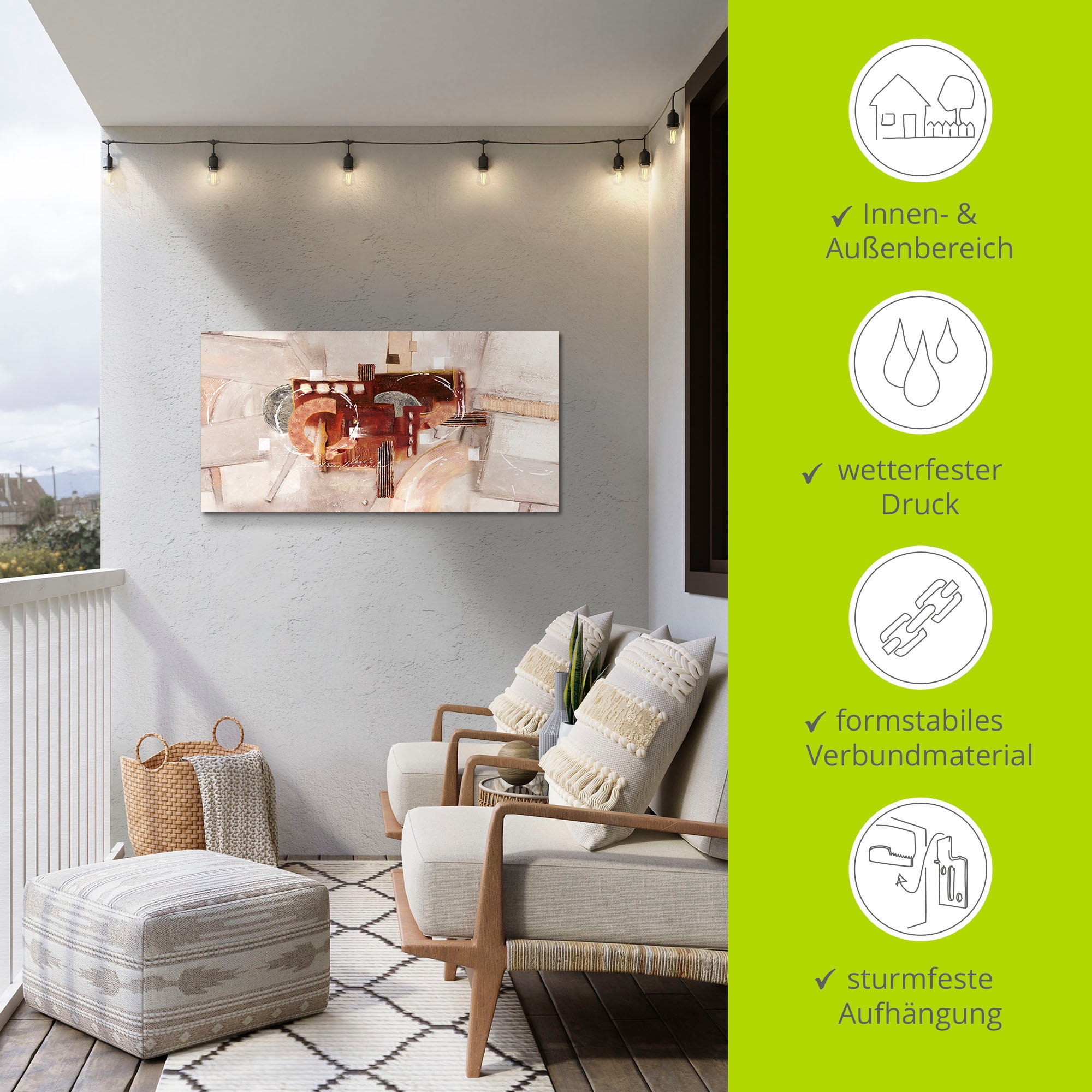 Artland Wandbild »Abstrakte Kreise«, Gegenstandslos, (1 St.), als Alubild, Outdoorbild, Leinwandbild in verschied. Größen