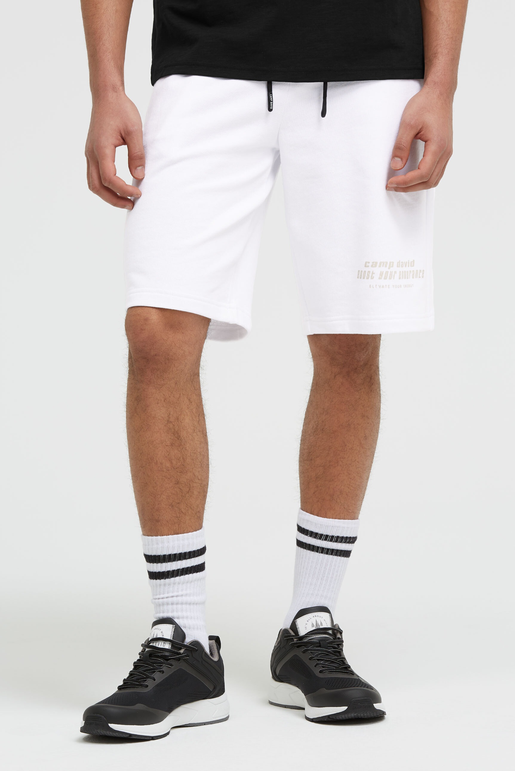 CAMP DAVID Sweatshorts mit Elastikbund & seitlichen Taschen
