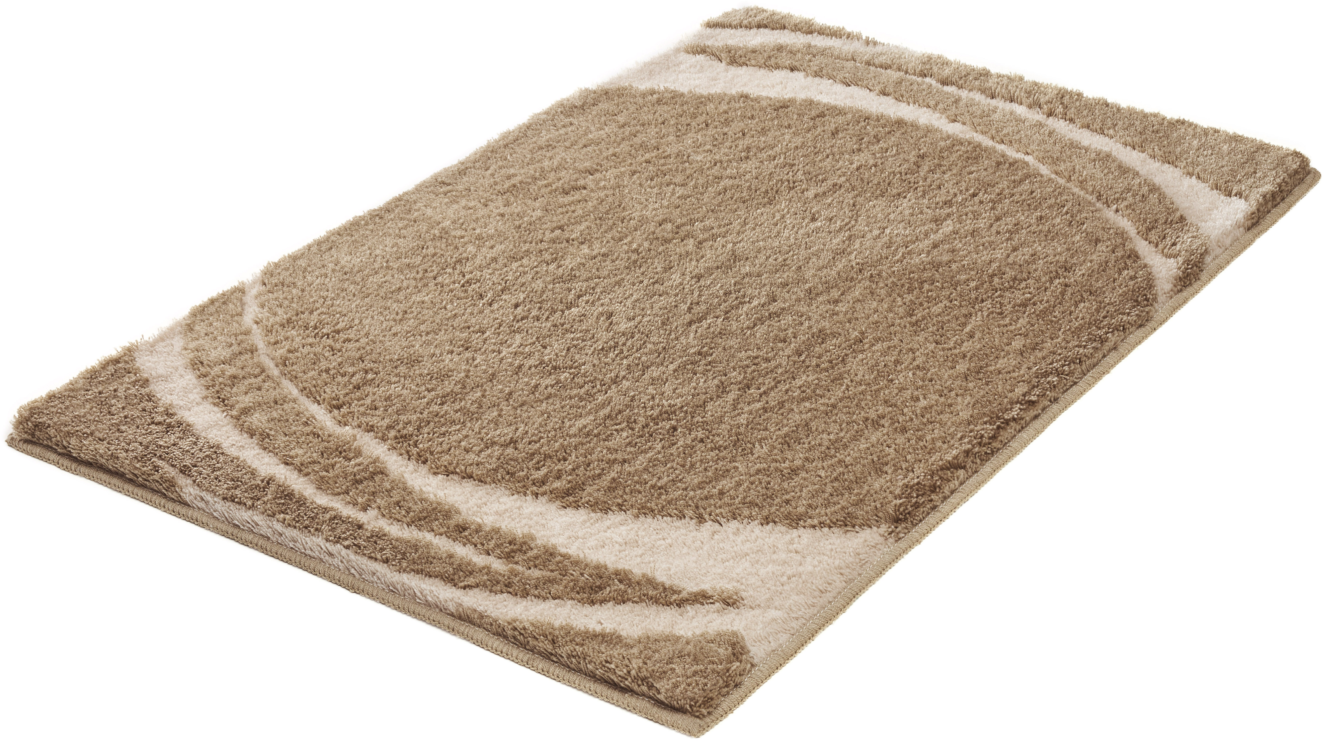 Kleine Wolke Badematte ""Mystic", Badvorleger, Badezimmer Teppich" Höhe 25 mm rutschhemmend beschichtet fußbodenheizungsgeeignet Badteppich, modernes Design, Hoch-Tief Effekt, rechteckig & rund