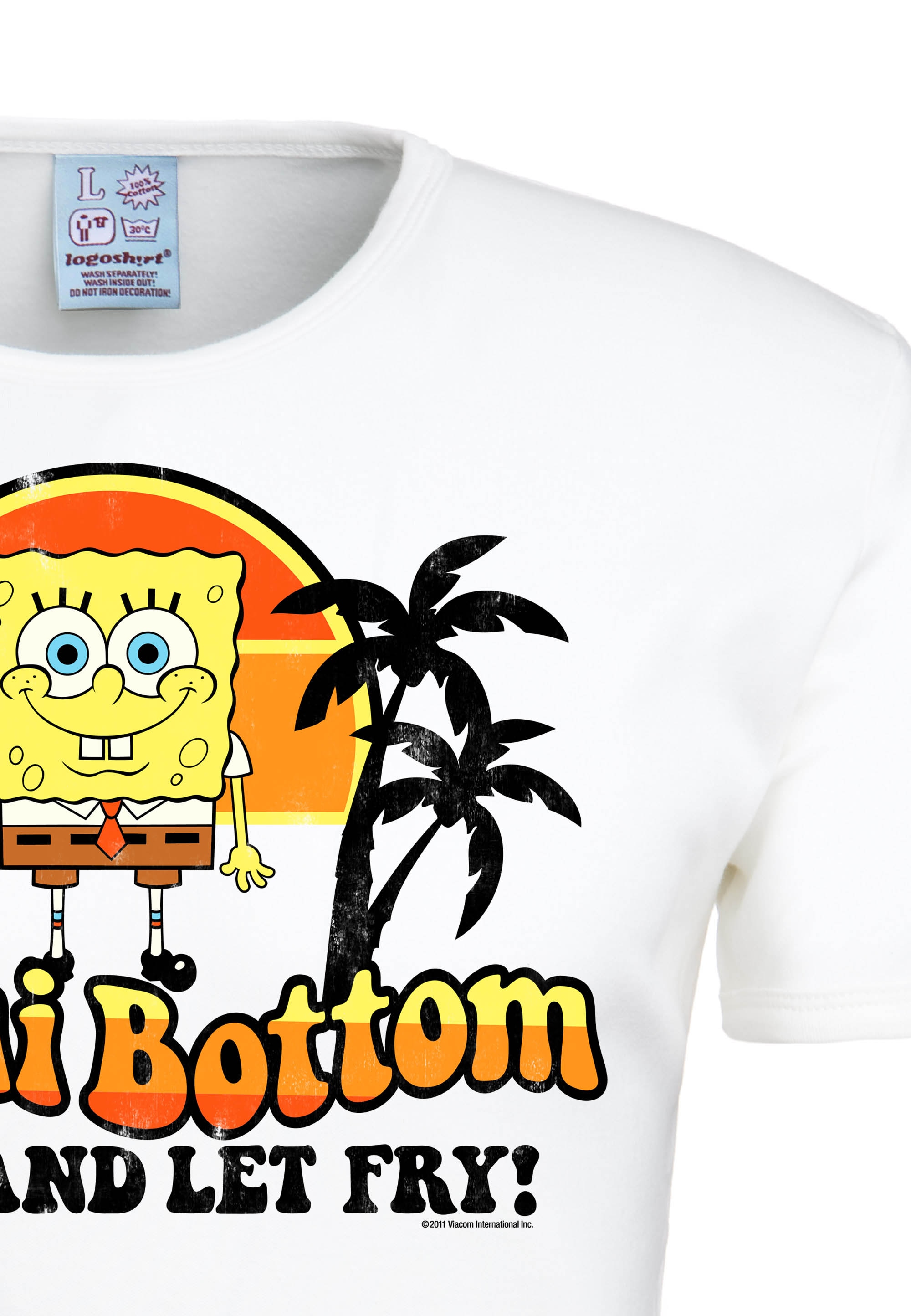mit | Bottom«, – lizenzierten LOGOSHIRT Originaldesign BAUR T-Shirt Bikini »Spongebob kaufen