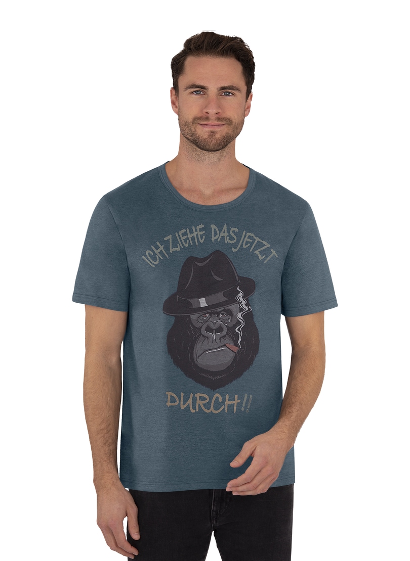 Trigema T-Shirt »TRIGEMA T-Shirt mit Motiv und Spruch«