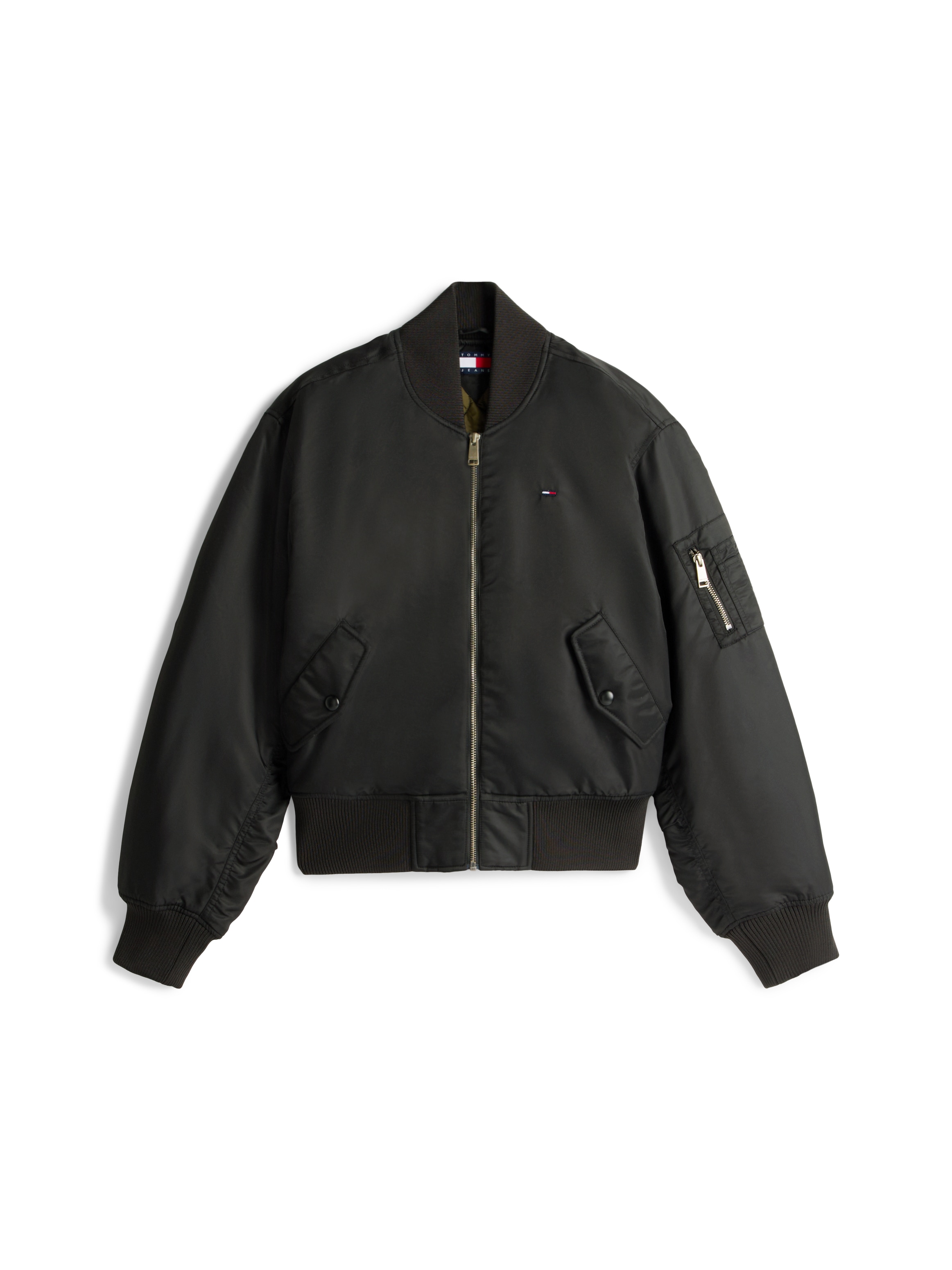 Tommy Jeans Bomberjacke »TJW ESSENTIAL BOMBER JACKET« ohne Kapuze Mit Reißverschlusstaschen an den Ärmeln