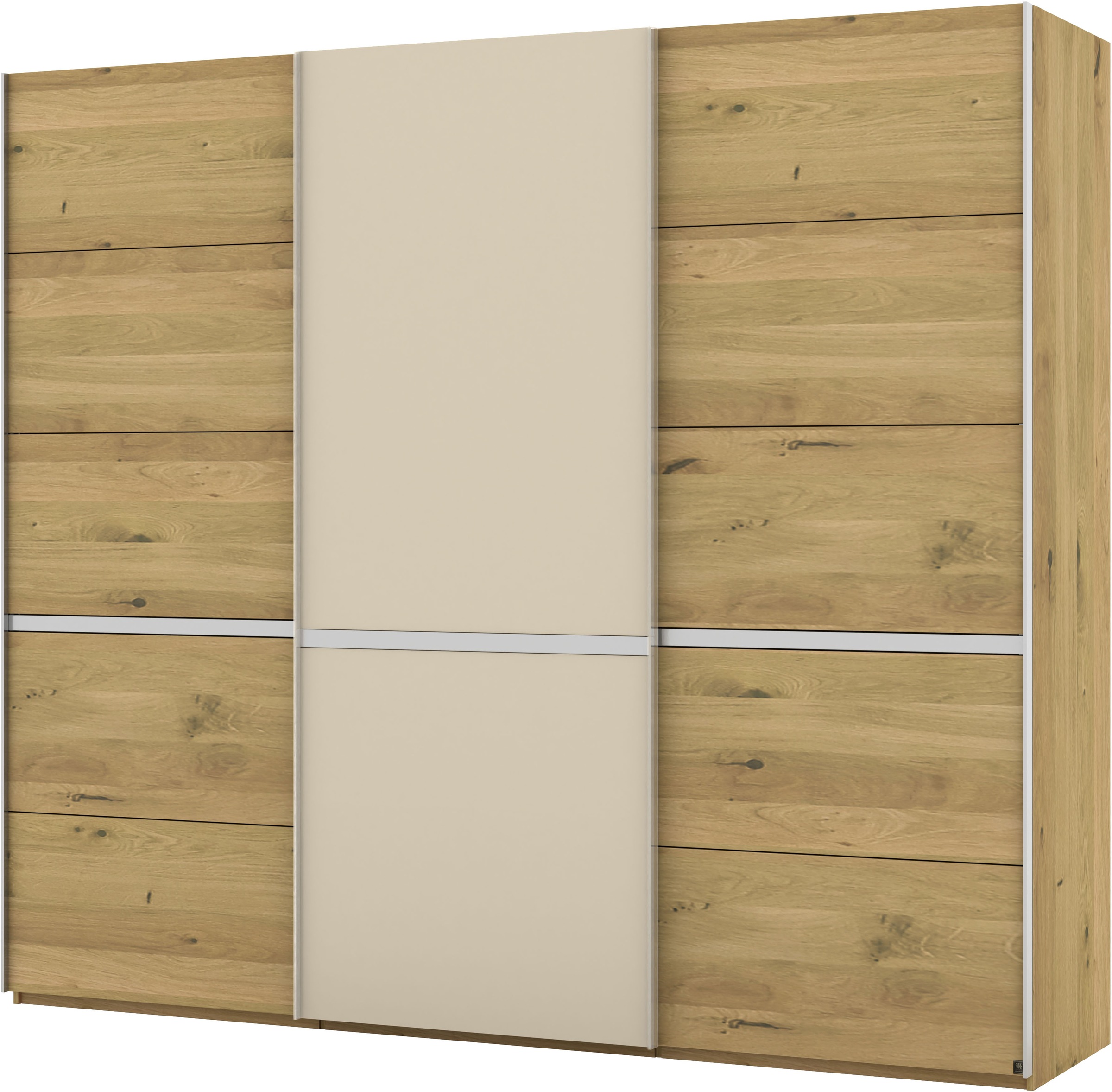 Thumbnail - Musterring Schwebetürenschrank "Savona, Kleiderschrank, Schrank, Garderobe, mit Schiebetüren" Teilmassiv Bianco-Eiche, m...