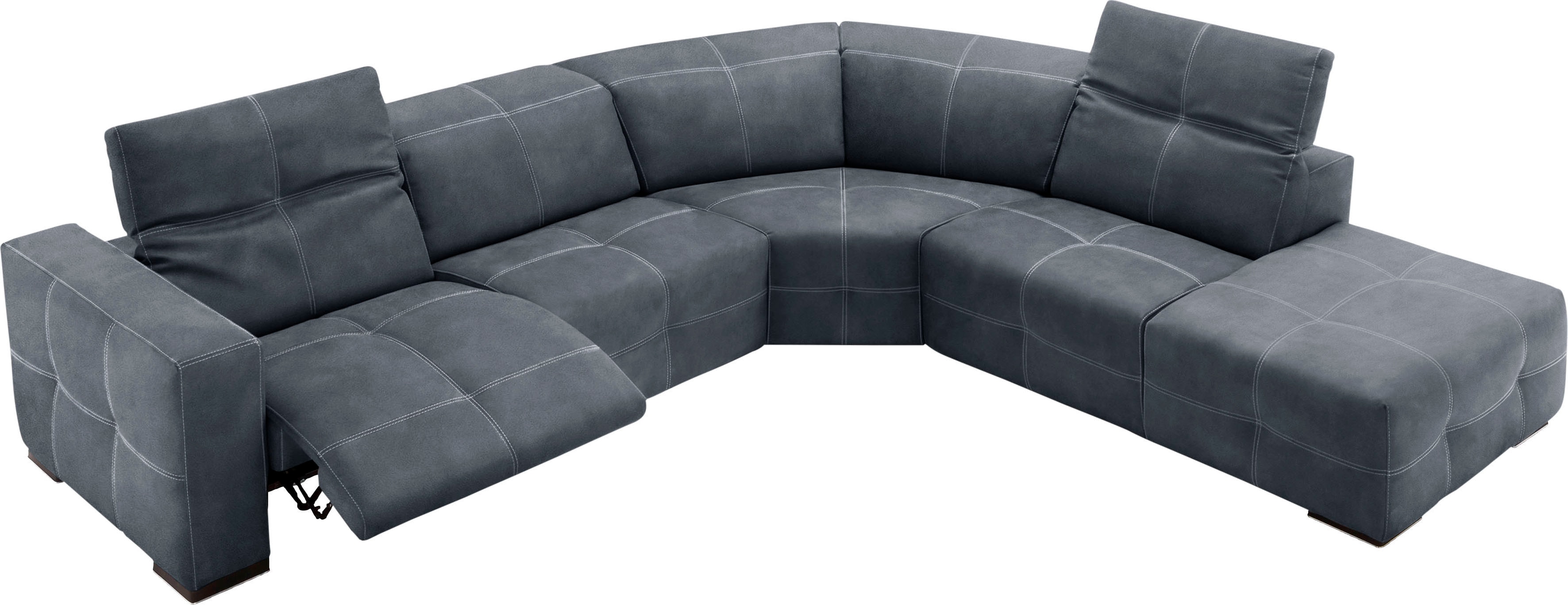 Egoitaliano Ecksofa "Sauvanne, Designsofa der Extraklasse, elegant und bequem, L-Form" wahlweise mit elektrischer Relaxfunktion, Kopfteilverstellung
