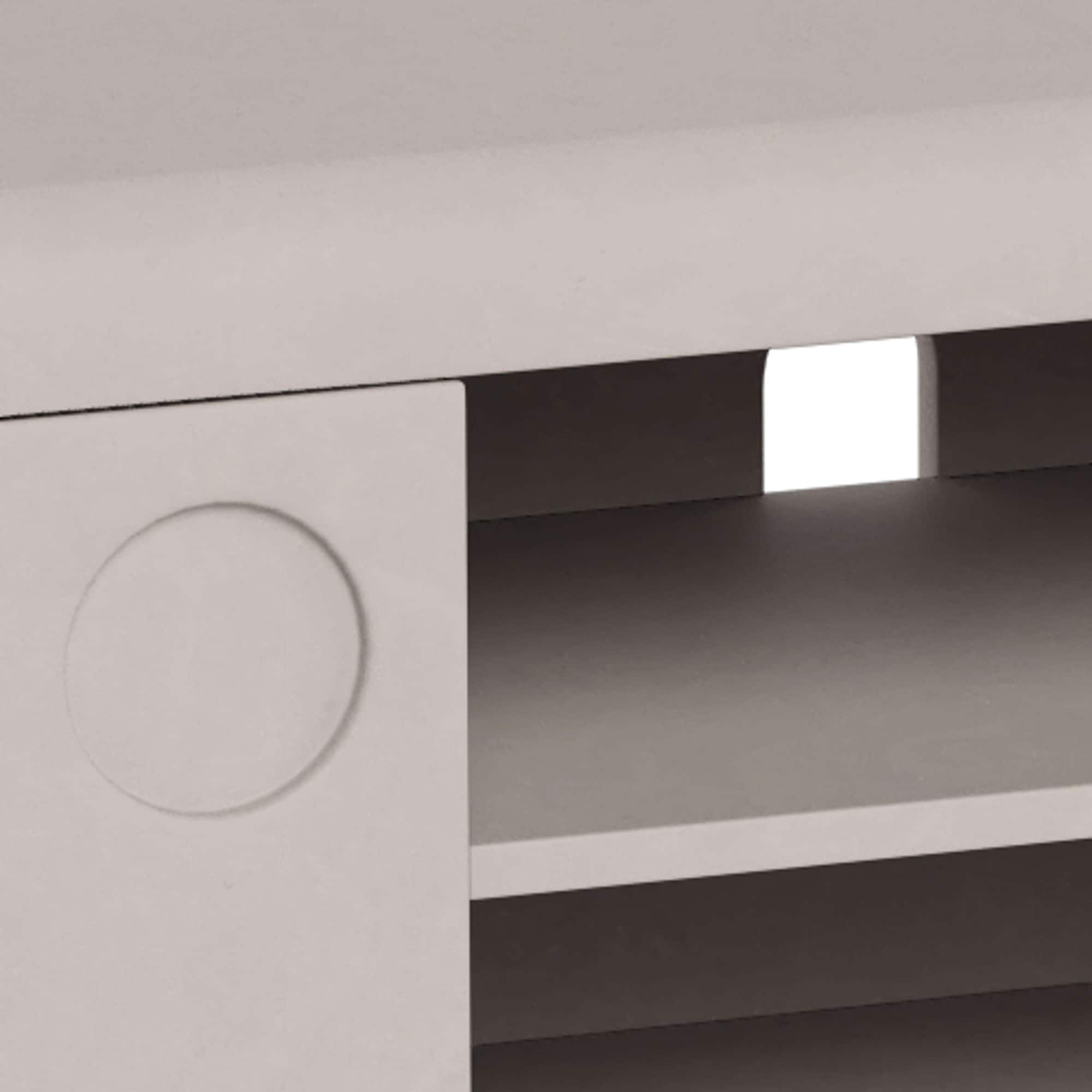 ACTONA GROUP TV-Schrank »Magee - eleganter TV- Tisch für das moderne Wohnzimmer« Im warmen Grau lakiert. 2 Fächer und 3 Regalböden