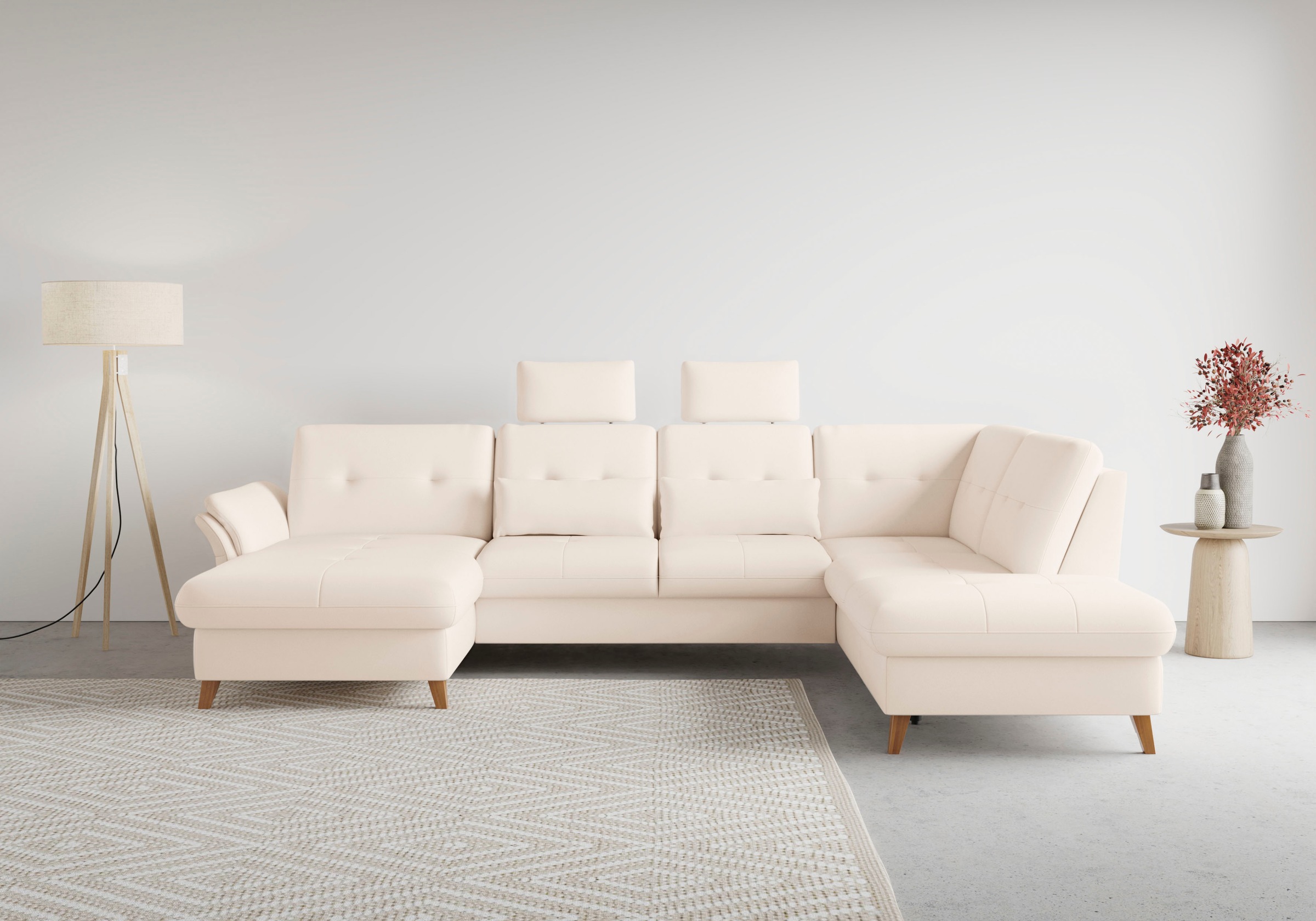 sit&more Wohnlandschaft »Göteborg«, inkl. Sitztiefenverstellung, wahlweise mit Bettfunktion & Bettkasten