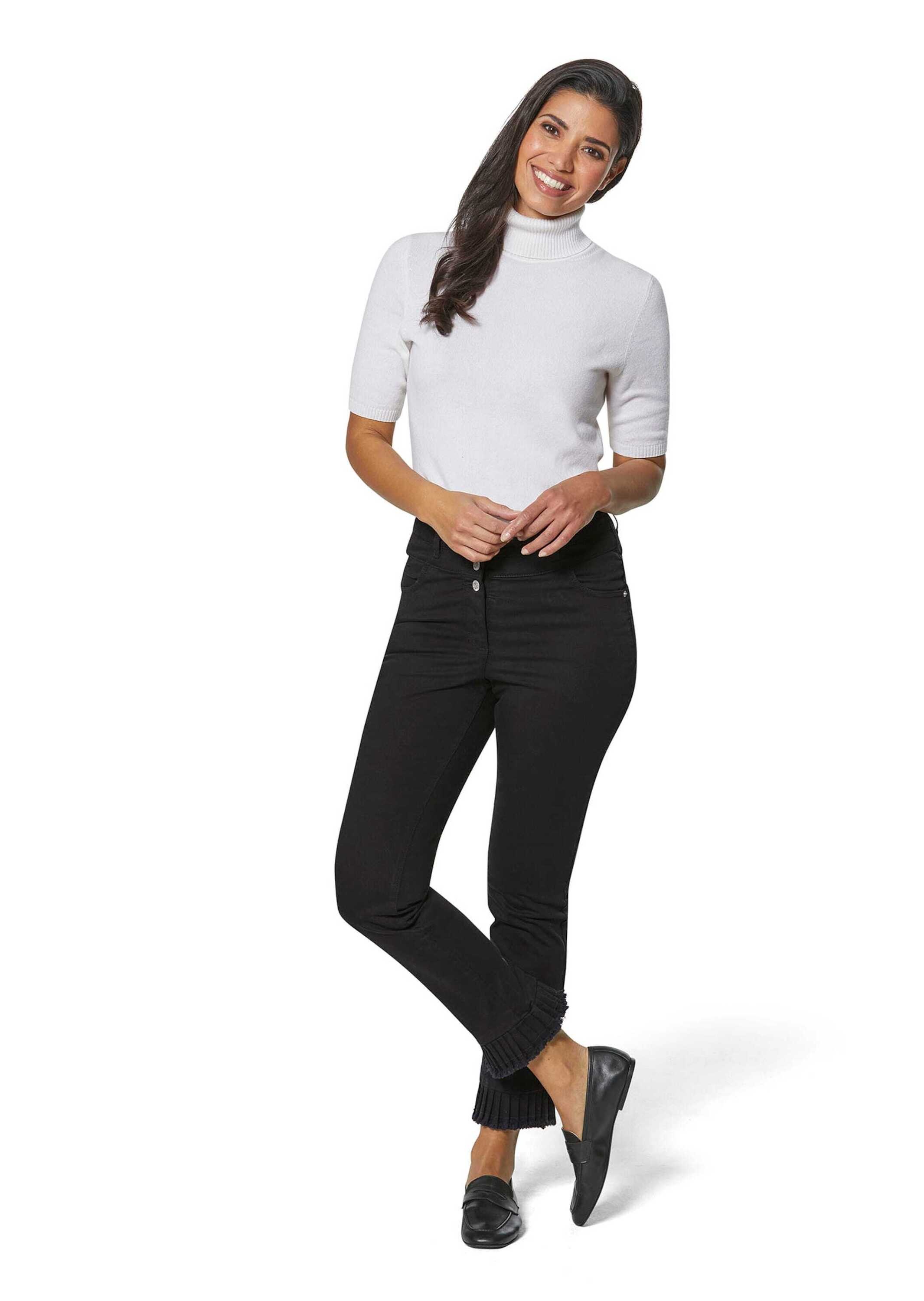 MADELEINE Regular-fit-Jeans »Jeans Jeans mit Plissee-Saum«
