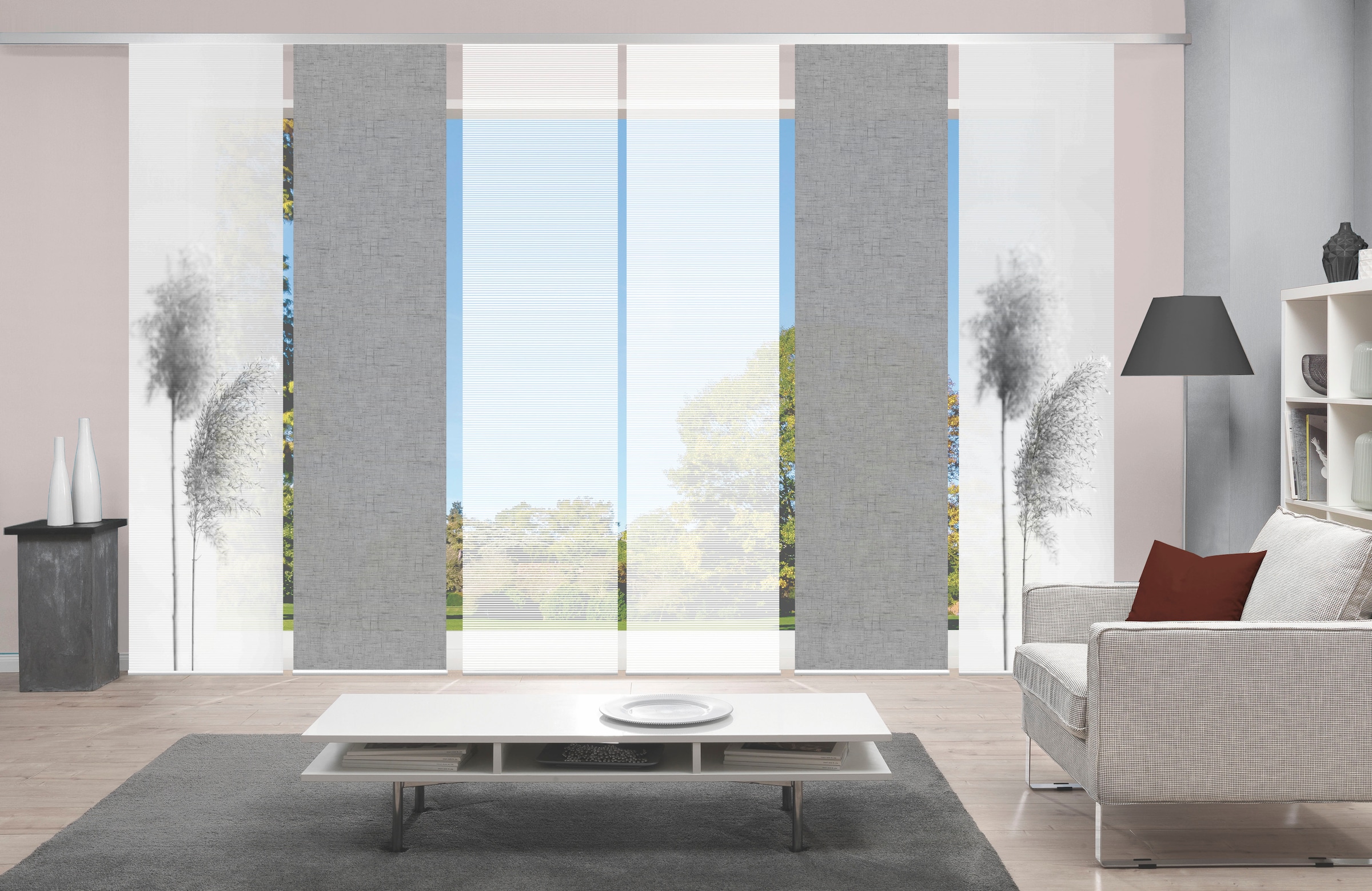 Vision S Schiebegardine "IRLOS 6er SET" Paneelwagen 6 Stk. tlg. Schiebevorh günstig online kaufen