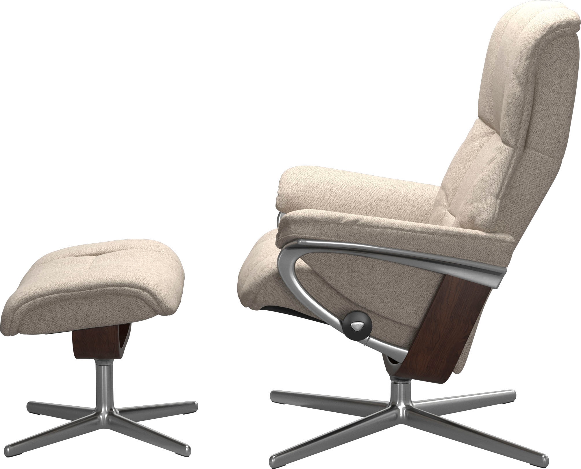 Stressless® Fußhocker »Mayfair«, mit Cross Base, Größe S, M & L, Holzakzent Braun