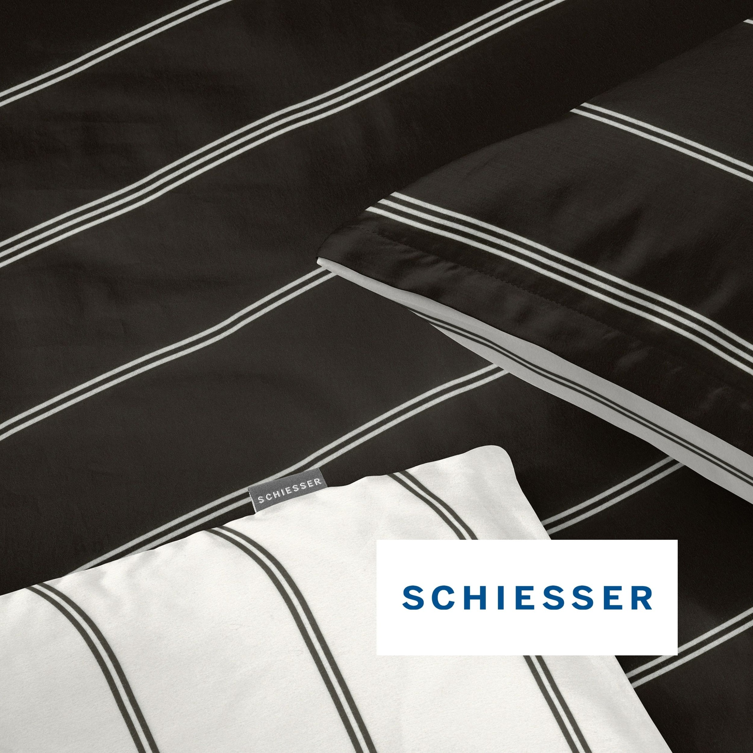 Schiesser Bettwäsche »Mateo aus weicher Baumwolle mit Streifen-Design« 2 OEKO-TEX® MADE IN GREEN